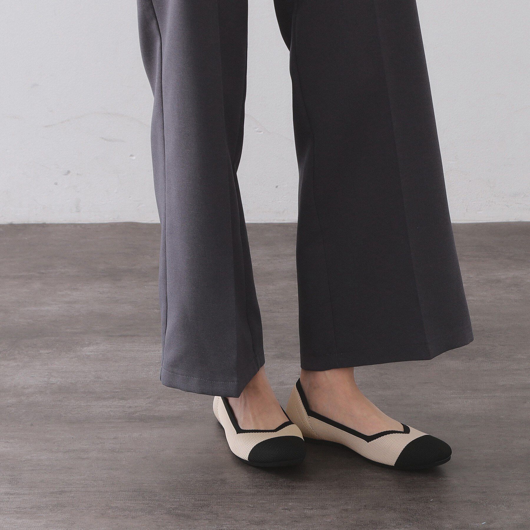 OPAQUE.CLIP「スクエアトゥニットパンプス」|パンプス|