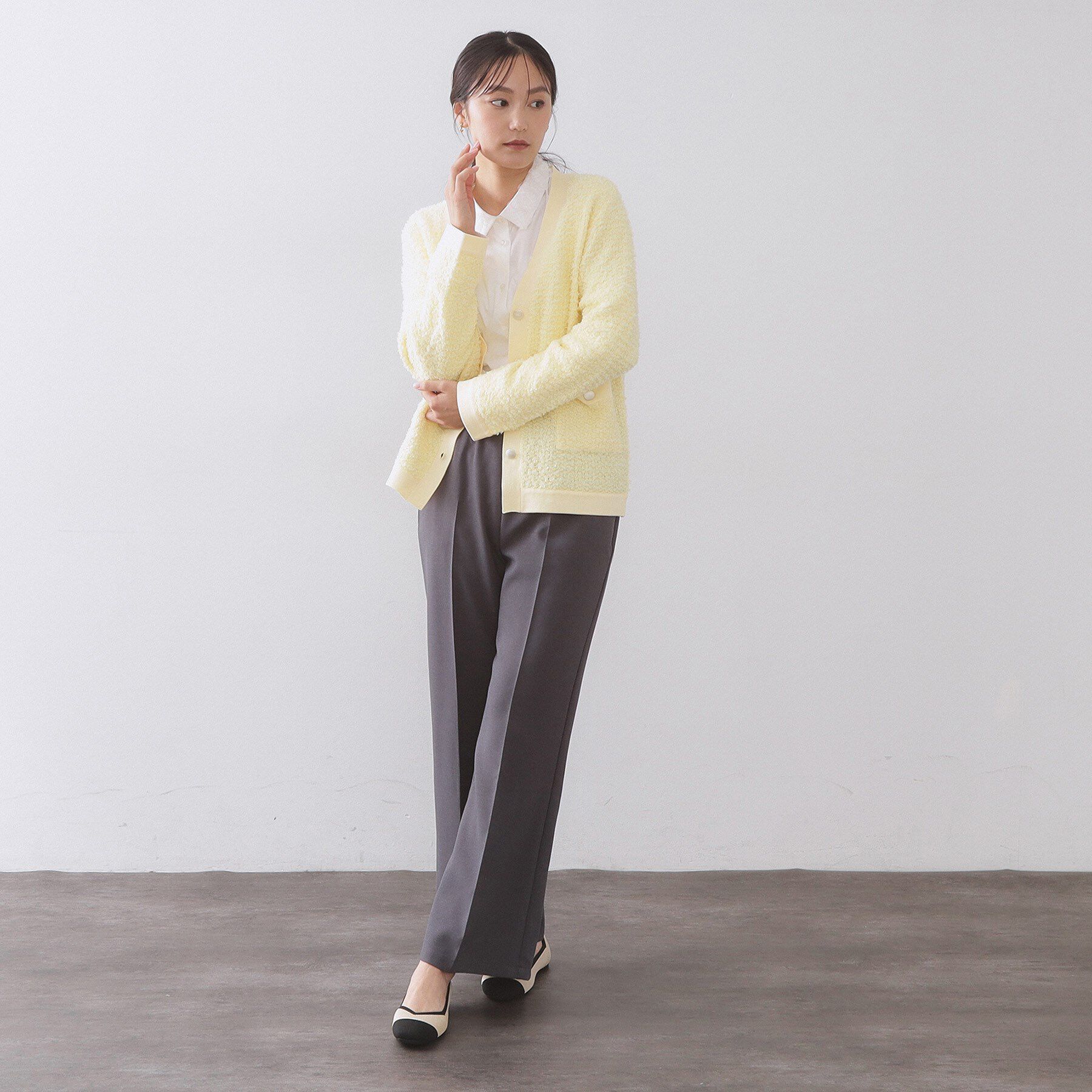 OPAQUE.CLIP「スクエアトゥニットパンプス」|パンプス|