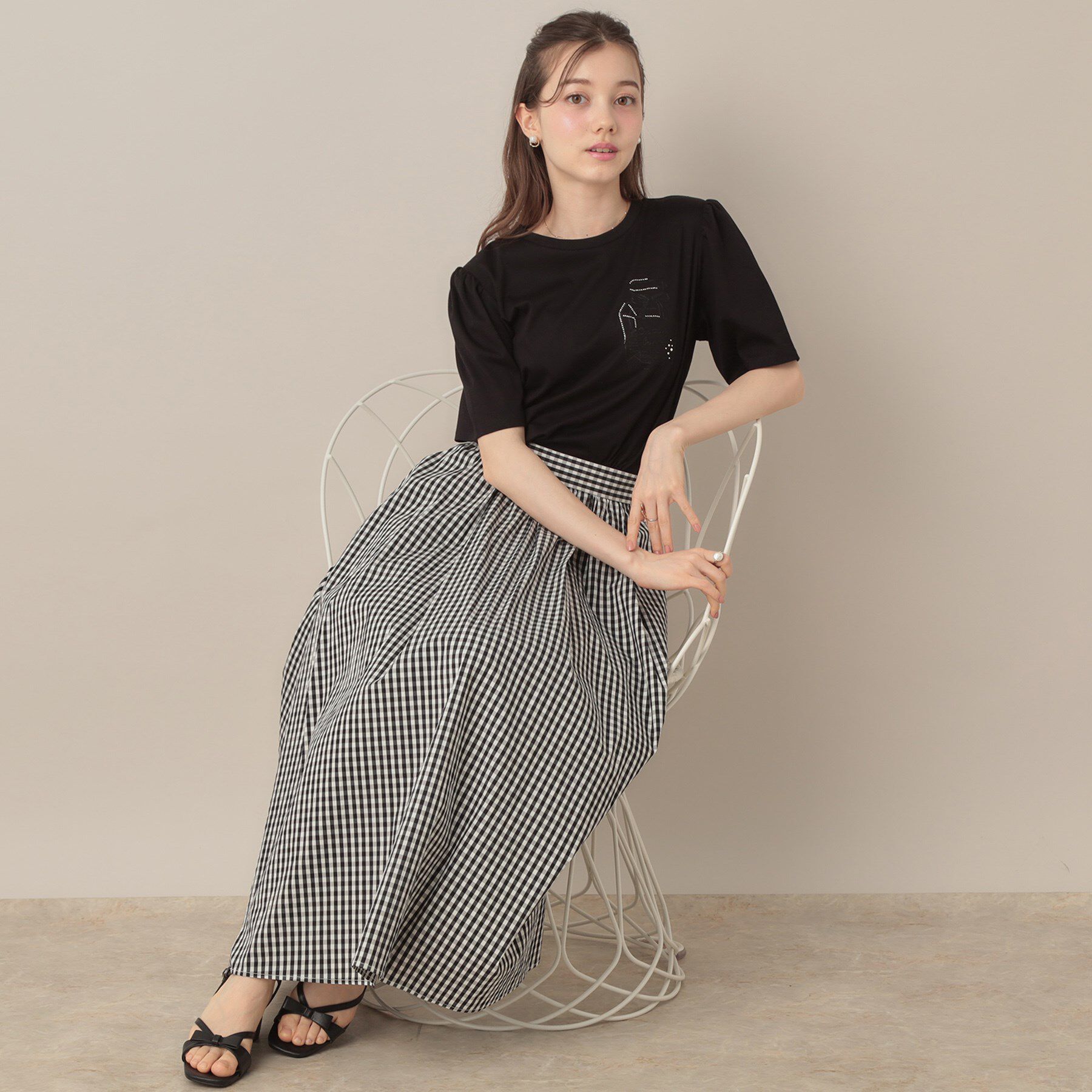 Couture broach「【接触冷感・UV機能あり・マシンウォッシャブル】60シルケット パフュームエンブロTシャツ」|Tシャツ・カットソー|