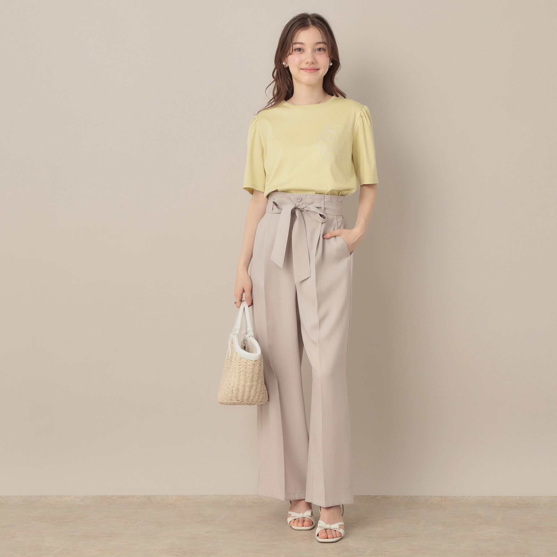 Couture broach「【接触冷感・UV機能あり・マシンウォッシャブル】60シルケット パフュームエンブロTシャツ」|Tシャツ・カットソー|