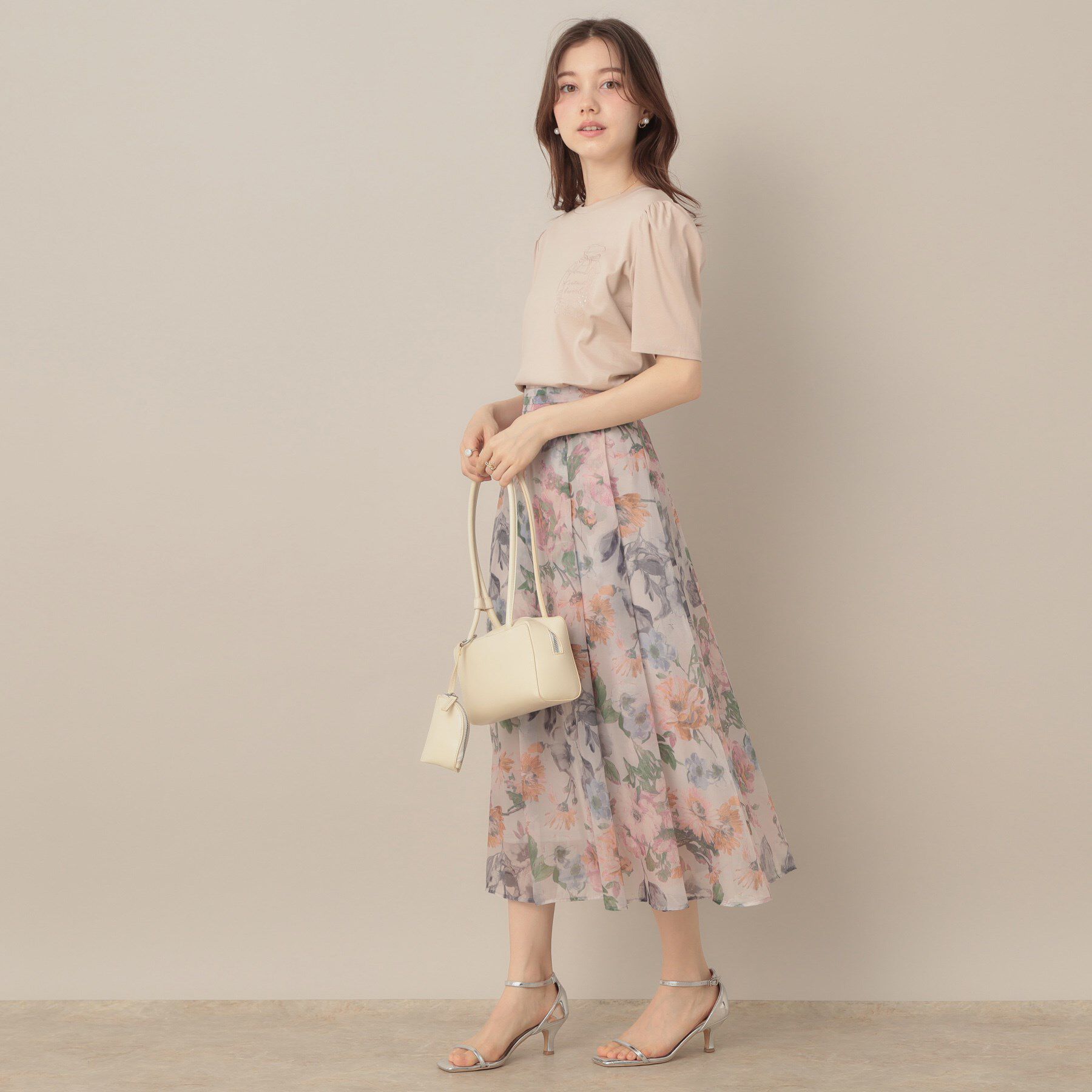 Couture broach「【接触冷感・UV機能あり・マシンウォッシャブル】60シルケット パフュームエンブロTシャツ」|Tシャツ・カットソー|