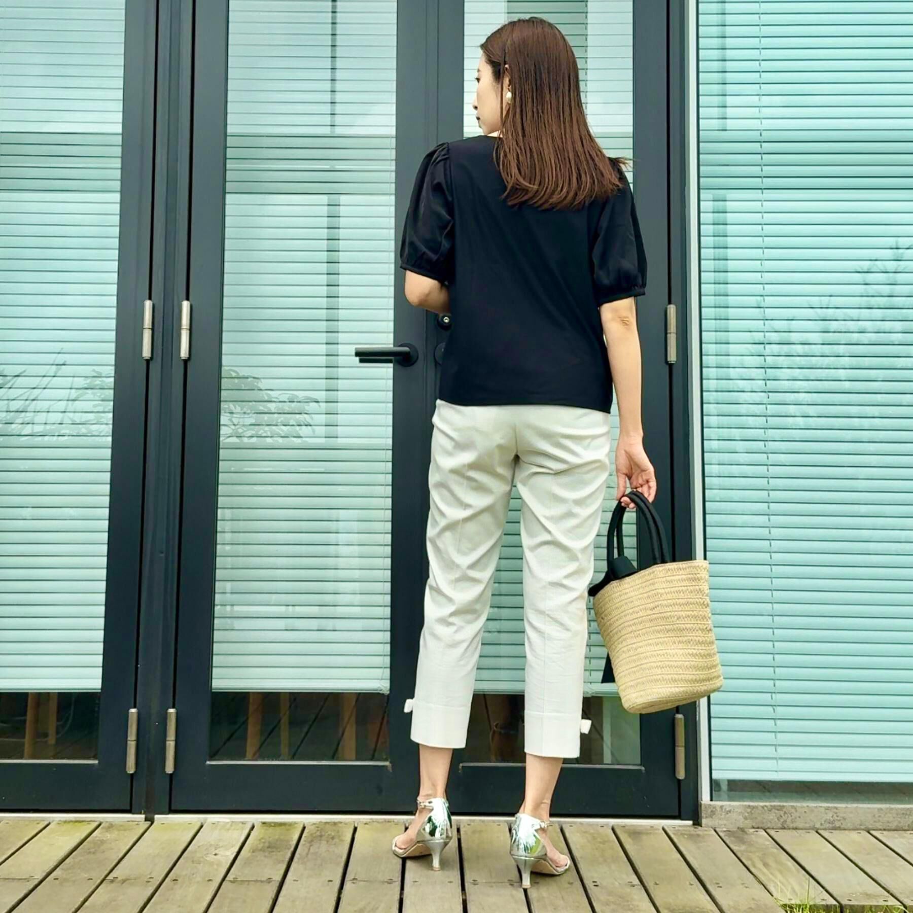 Couture broach「【接触冷感・UVカット】シフォンフラワーエンブロドッキングカットソー」|Tシャツ・カットソー|