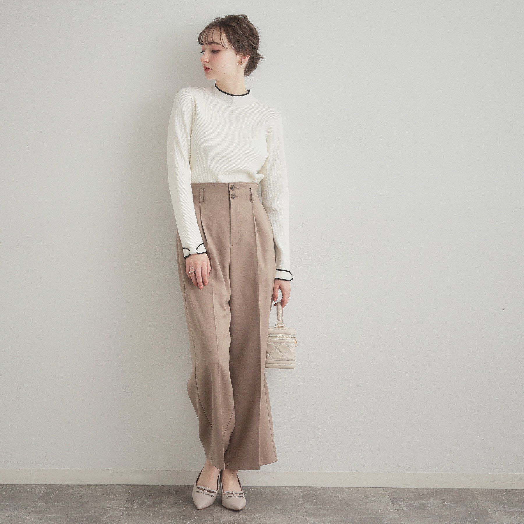 Couture broach「【着映え】袖リボン リブニット」|ニット・セーター|