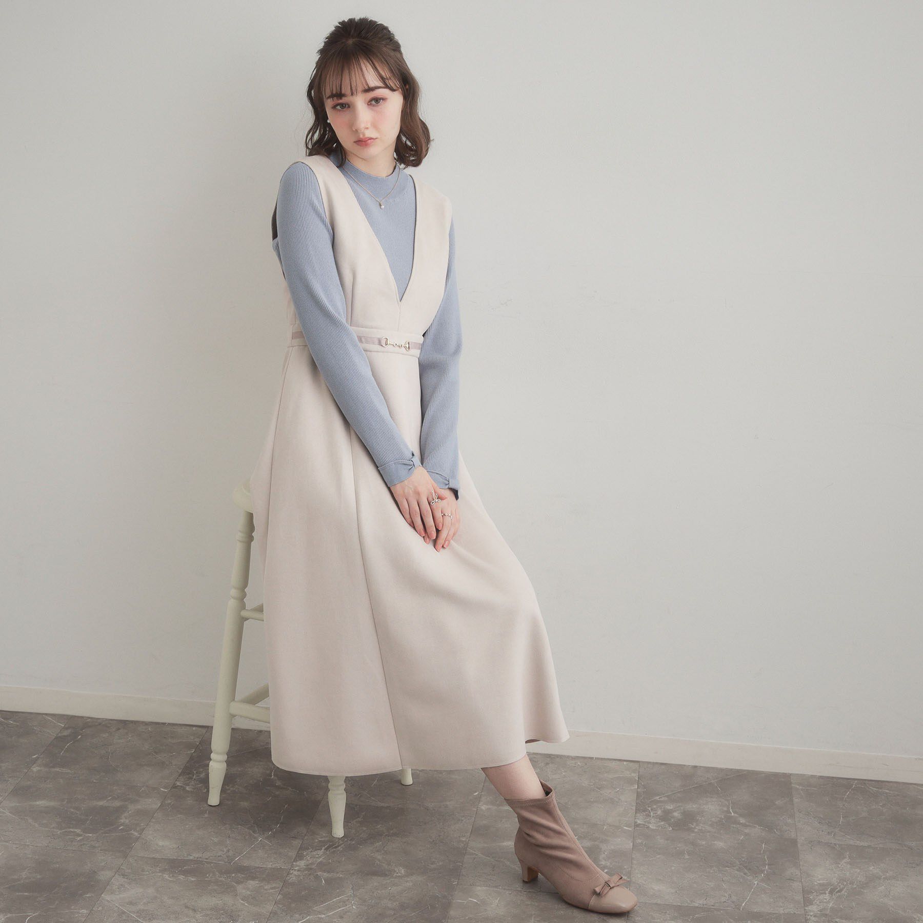 Couture broach「【着映え】袖リボン リブニット」|ニット・セーター|