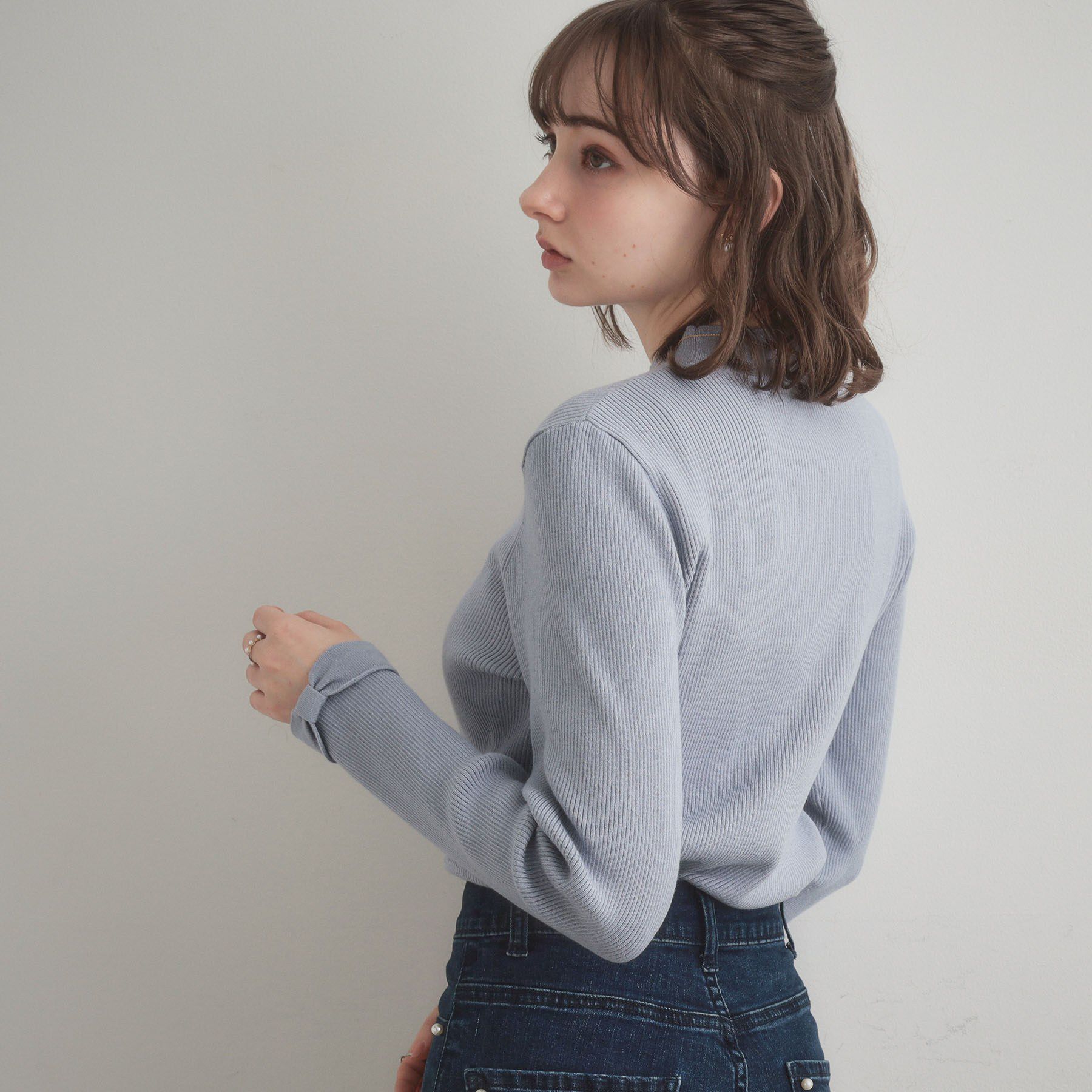 Couture broach「【着映え】袖リボン リブニット」|ニット・セーター|