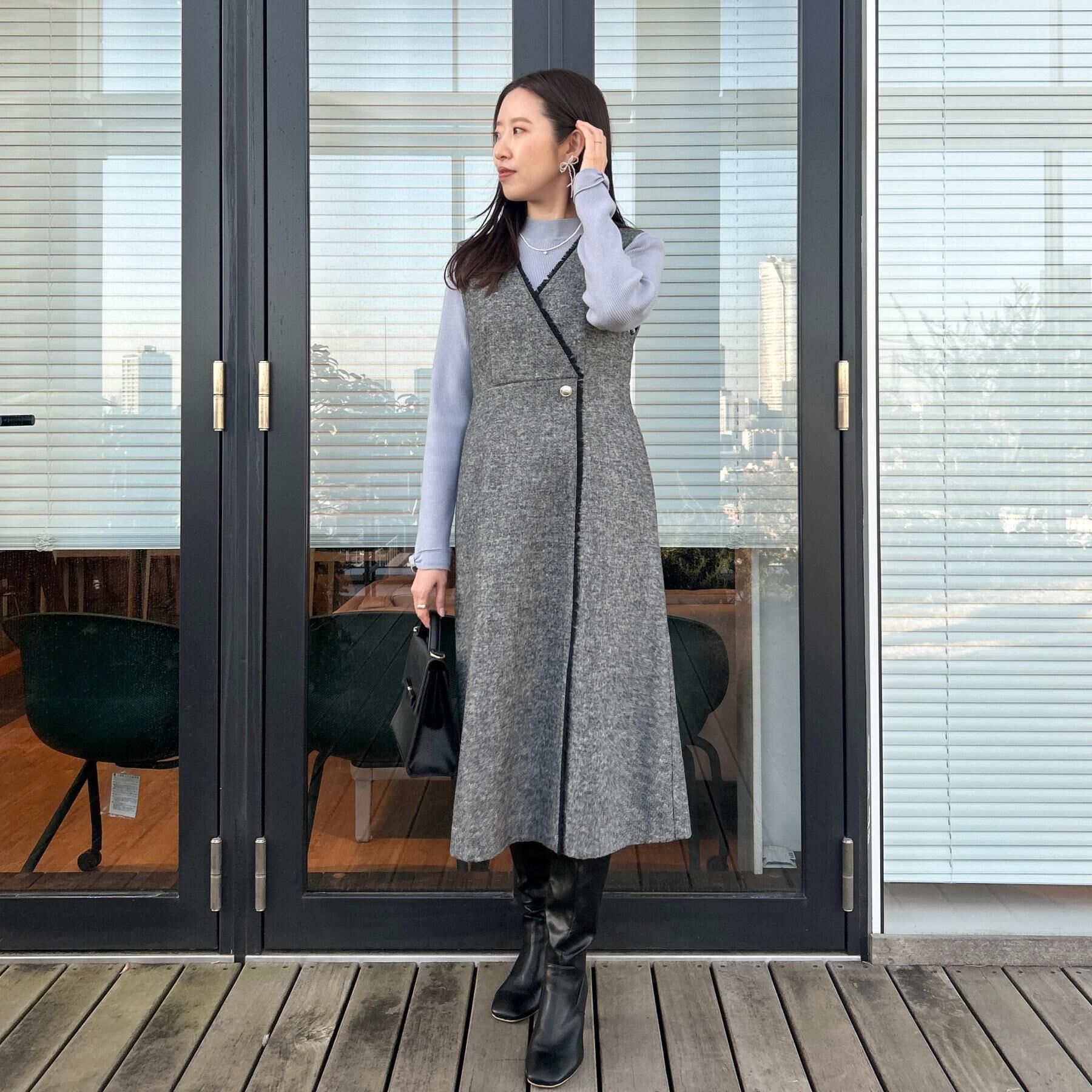 Couture broach「【着映え】袖リボン リブニット」|ニット・セーター|