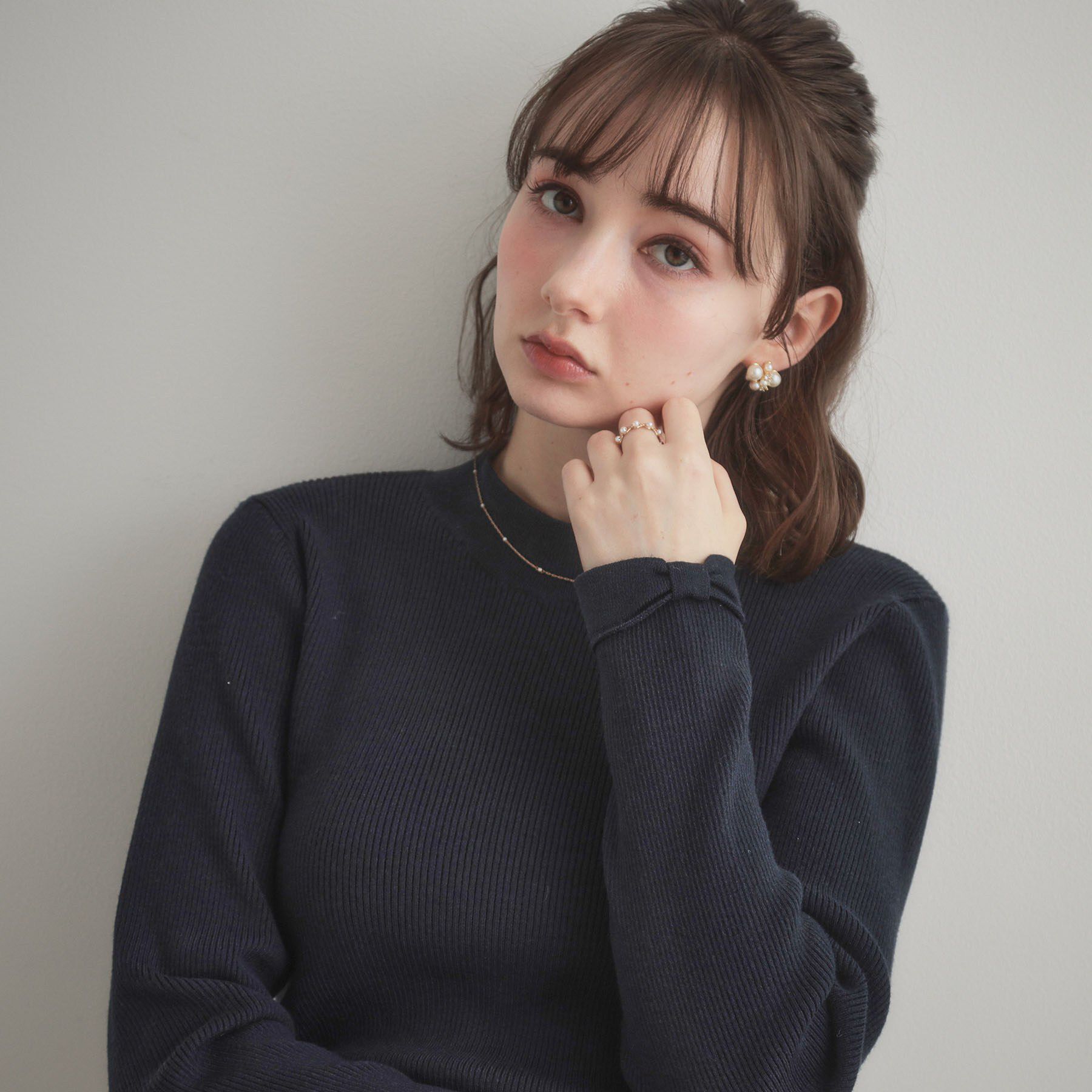 Couture broach「【着映え】袖リボン リブニット」|ニット・セーター|