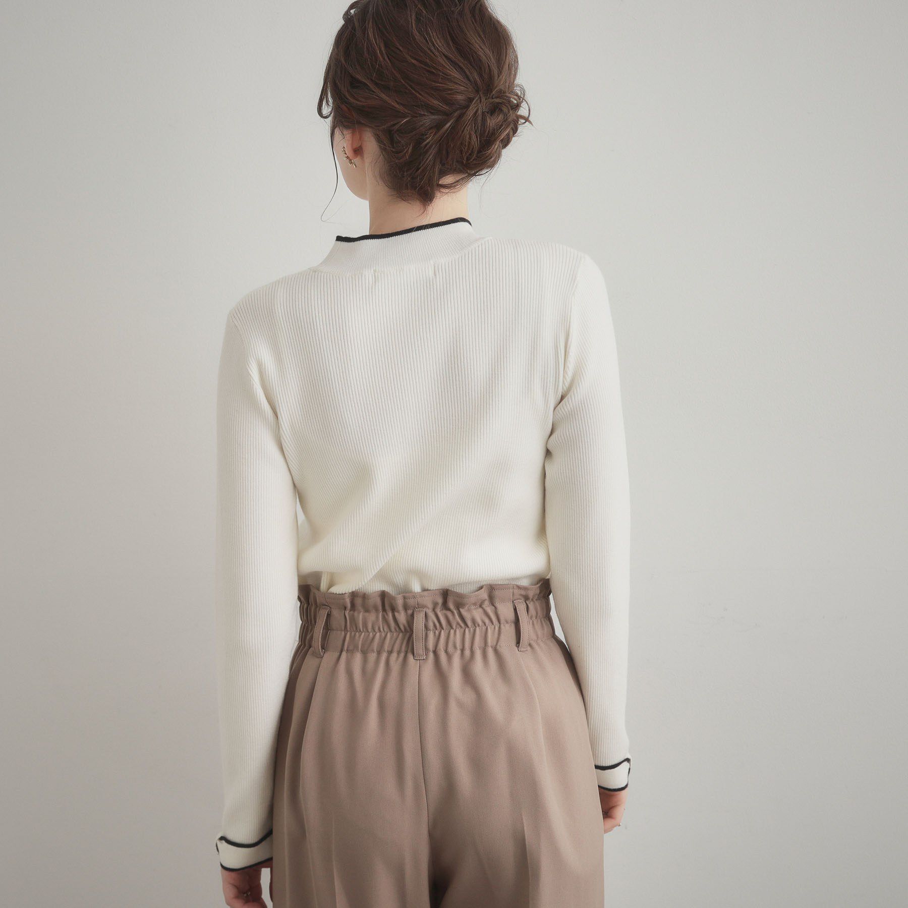 Couture broach「【着映え】袖リボン リブニット」|ニット・セーター|