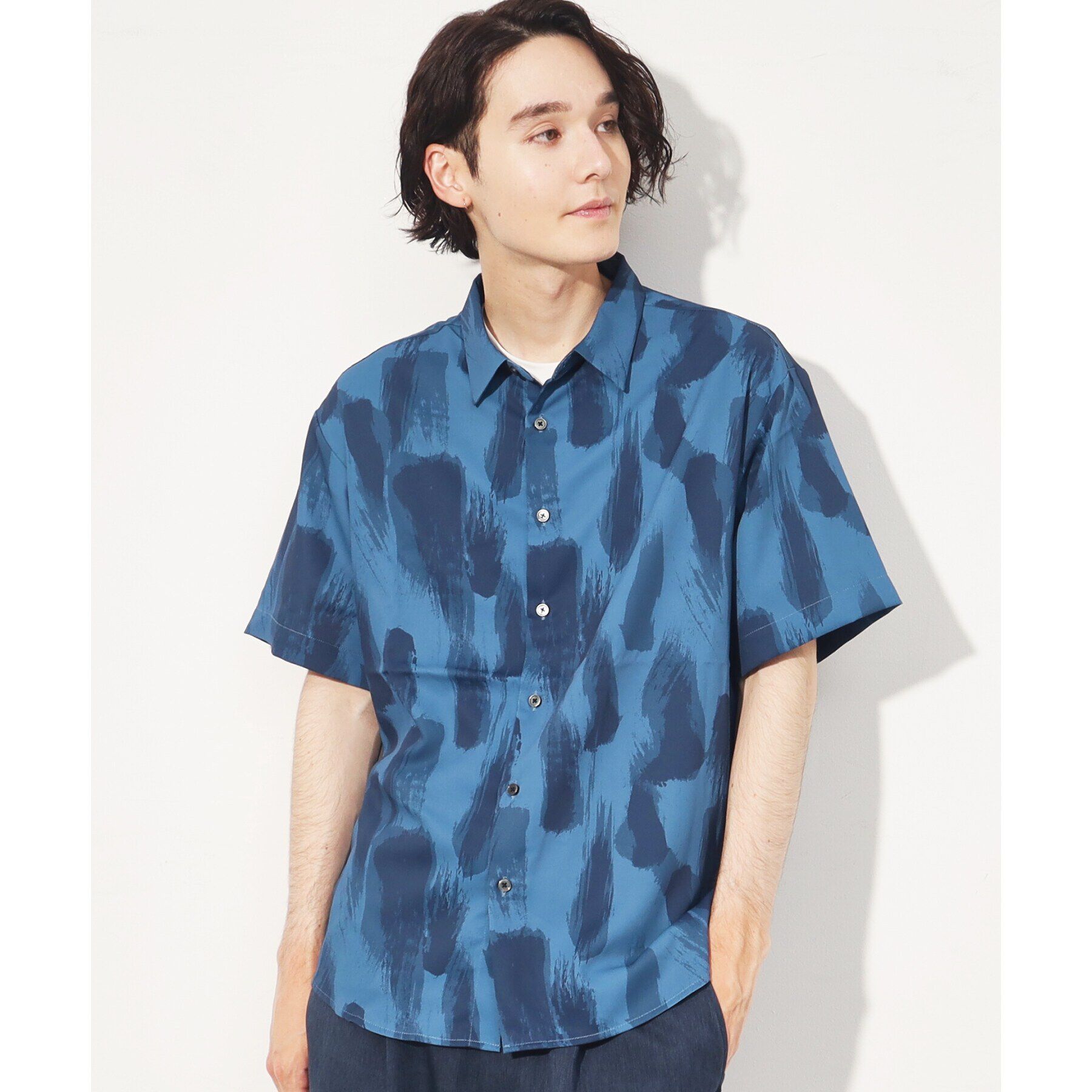 THE SHOP TK「【10色展開】プリントデザインシャツ チェック／ブロッキング／マーブル／ブラシアート」|シャツ・ブラウス|