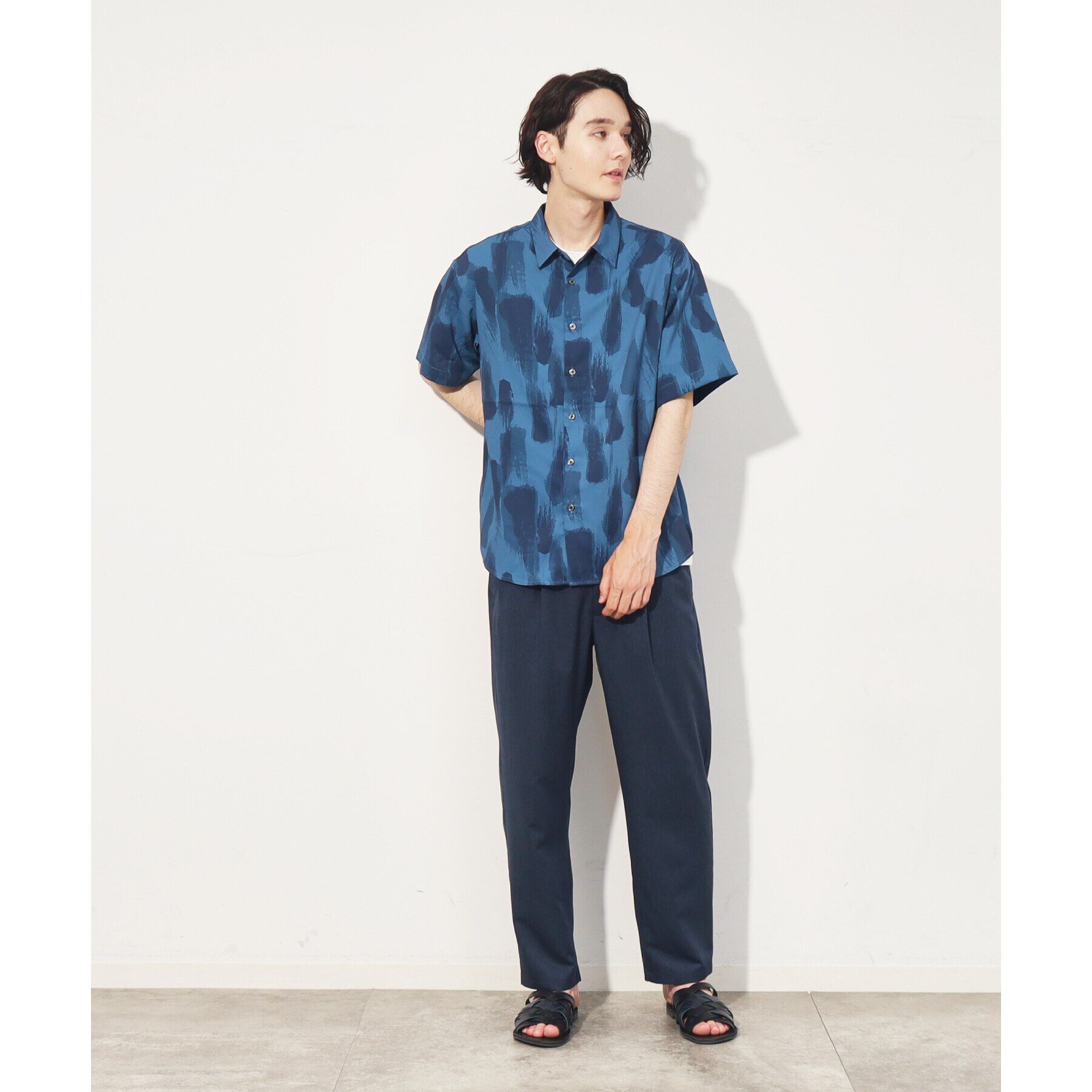 THE SHOP TK「【10色展開】プリントデザインシャツ チェック／ブロッキング／マーブル／ブラシアート」|シャツ・ブラウス|