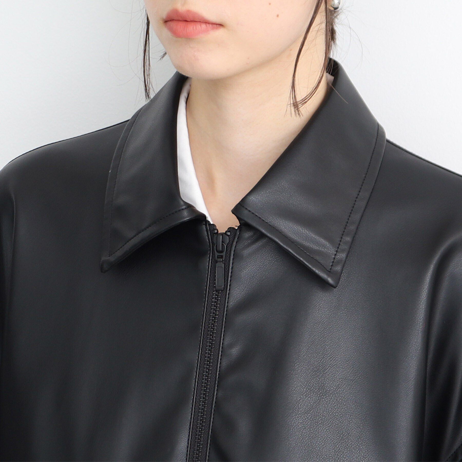 THE SHOP TK「【環境にやさしい】合皮BIGブルゾン」|ブルゾン・スタジャン|