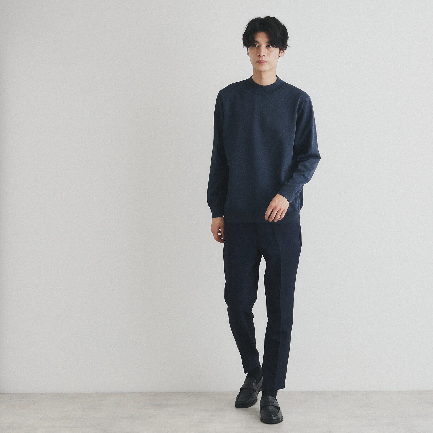 THE SHOP TK「ライトポリモックネック」|ニット・セーター|