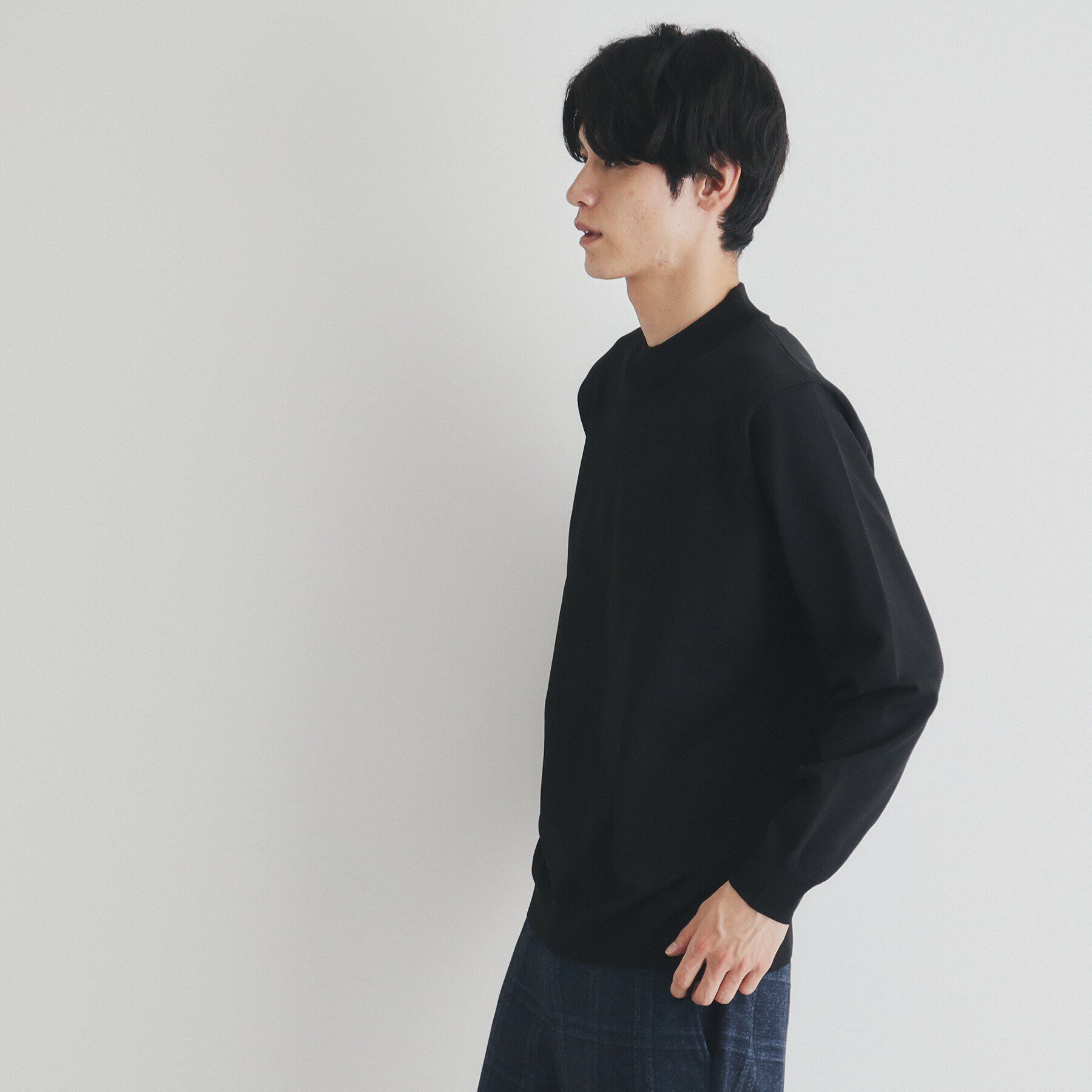 THE SHOP TK「ライトポリモックネック」|ニット・セーター|