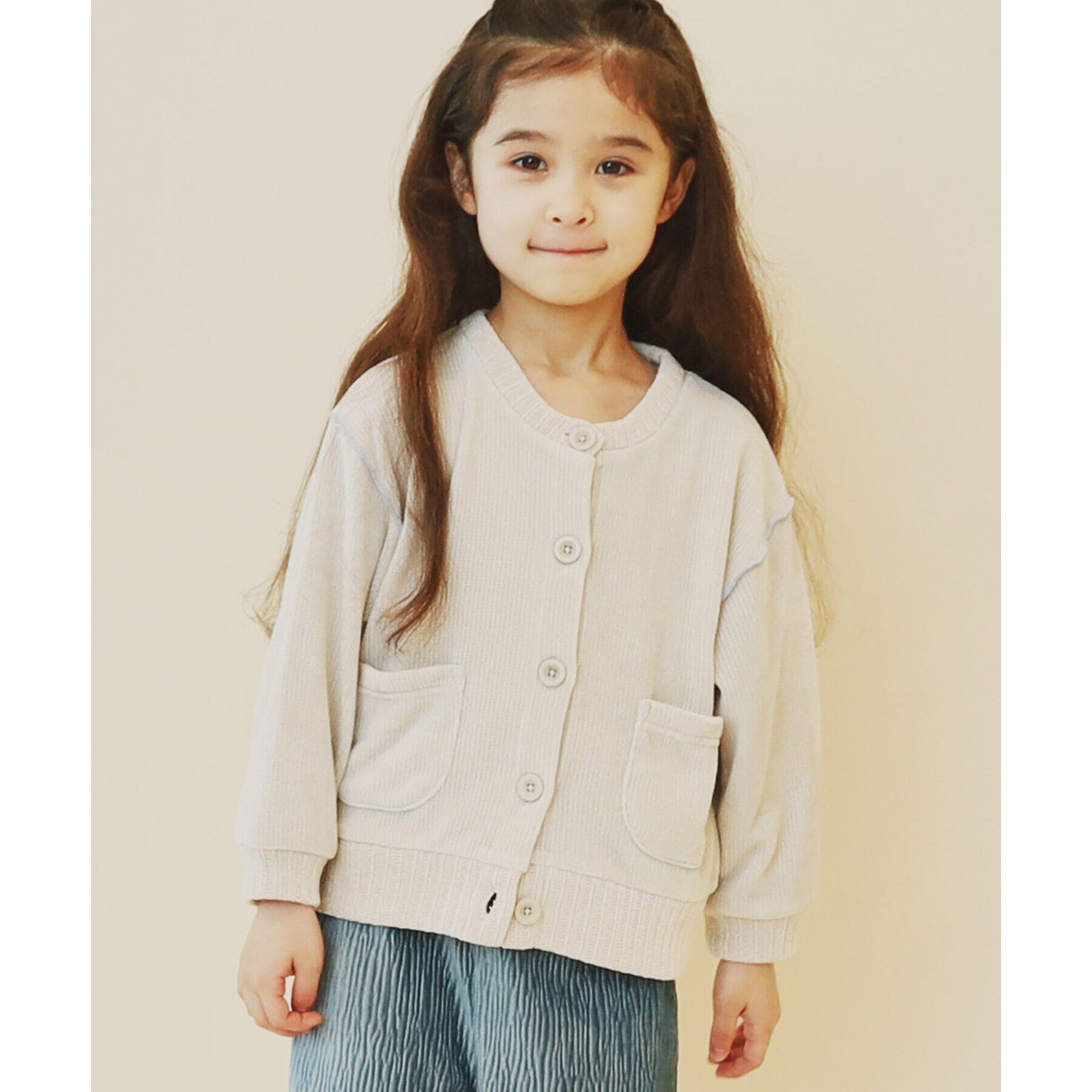 THE SHOP TK「【100－160/親子リンク】カットモールカーディガン/洗濯機OK」|カーディガン|