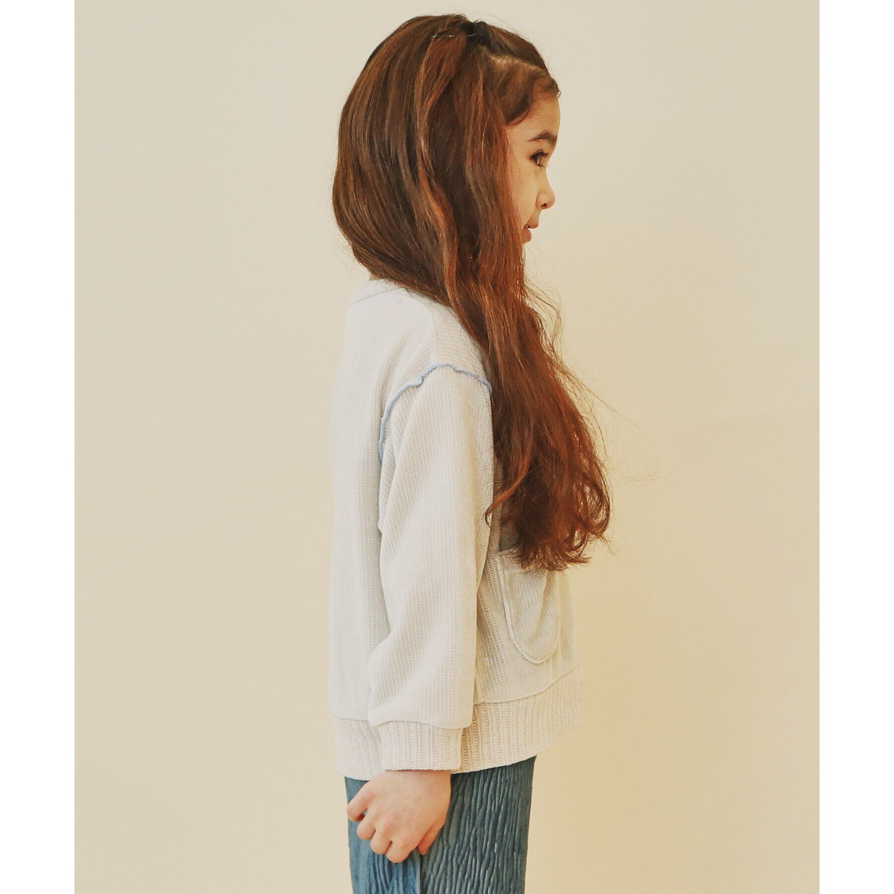 THE SHOP TK「【100－160/親子リンク】カットモールカーディガン/洗濯機OK」|カーディガン|