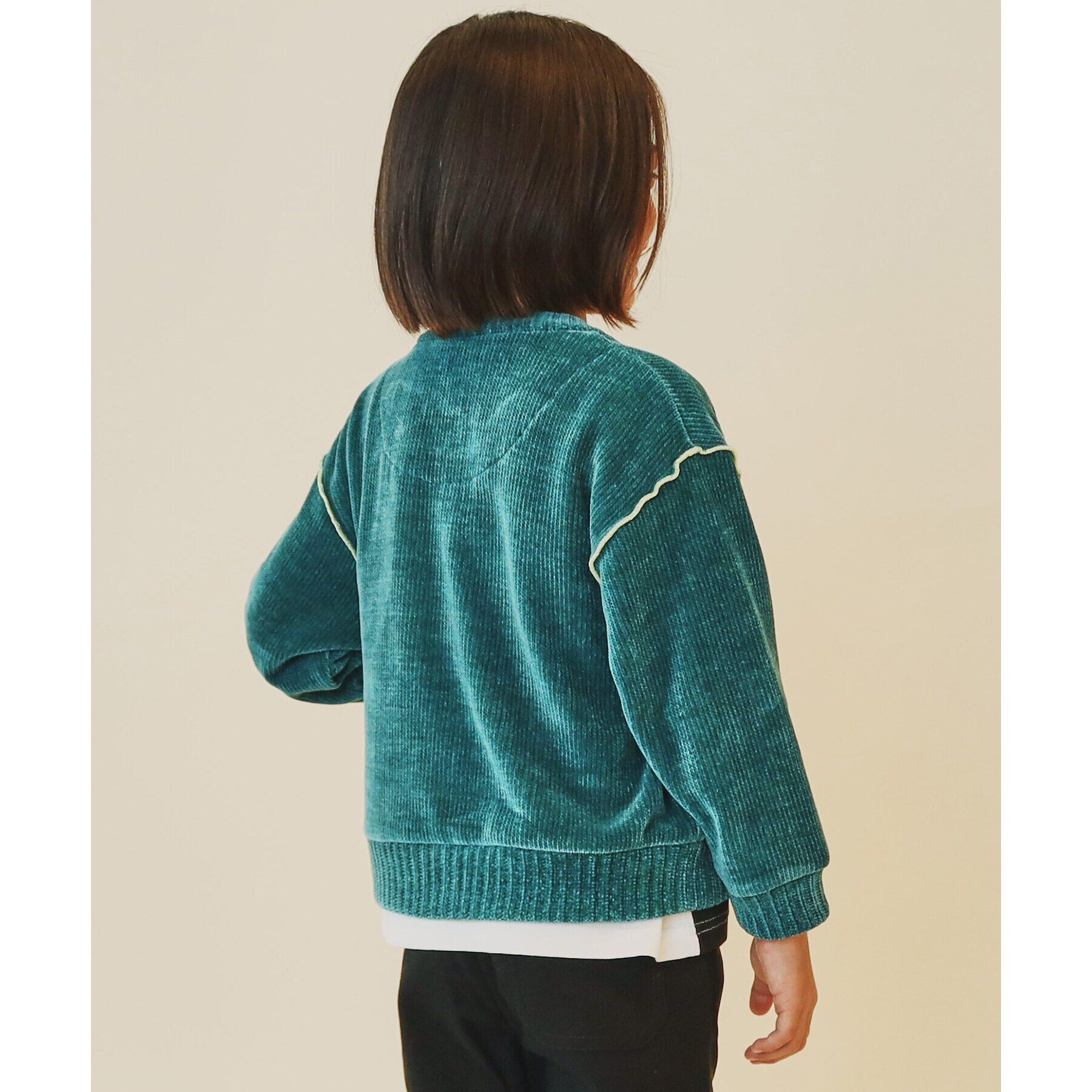 THE SHOP TK「【100－160/親子リンク】カットモールカーディガン/洗濯機OK」|カーディガン|