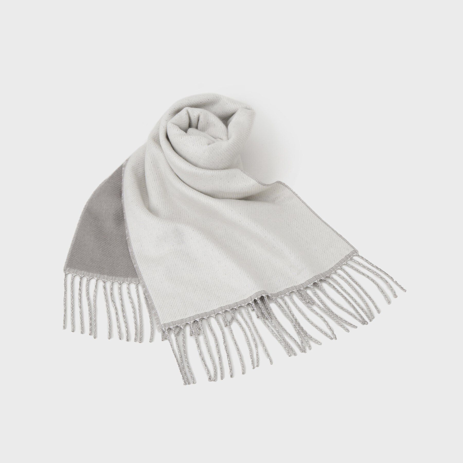 THE SHOP TK「リバーシブルマフラー」|ストール|ライトグレー(711