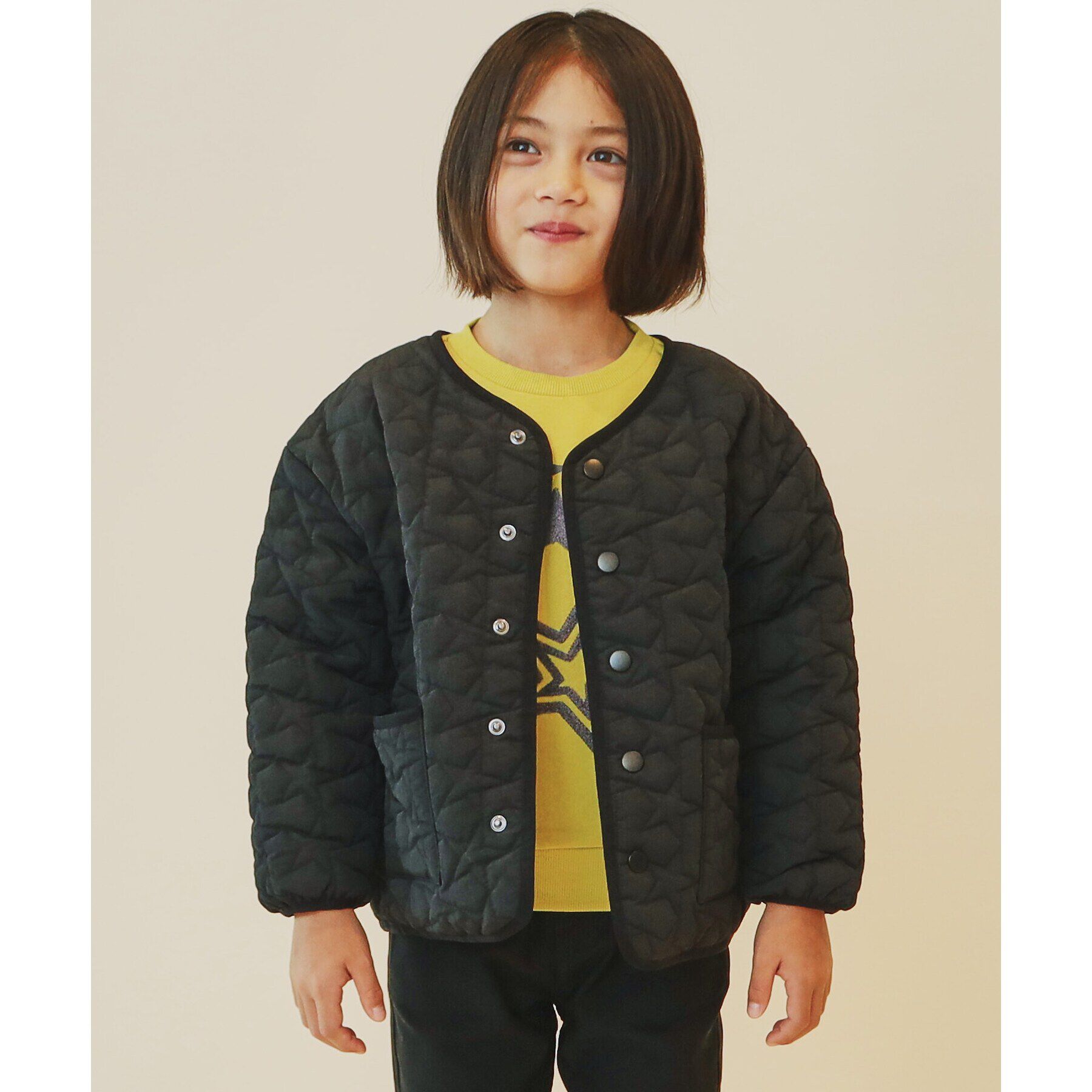 THE SHOP TK「【100－160】星キルトブルゾン/お家で洗える」|ブルゾン・スタジャン|ブラック(019)