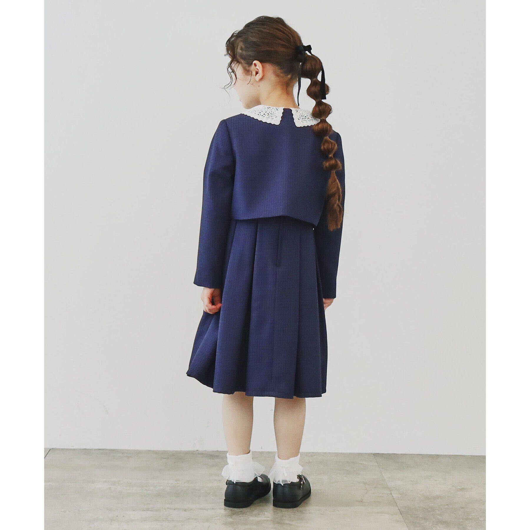 THE SHOP TK「【120－130】ネイビーワンピース＆ジャケットセット」|ワンピース|