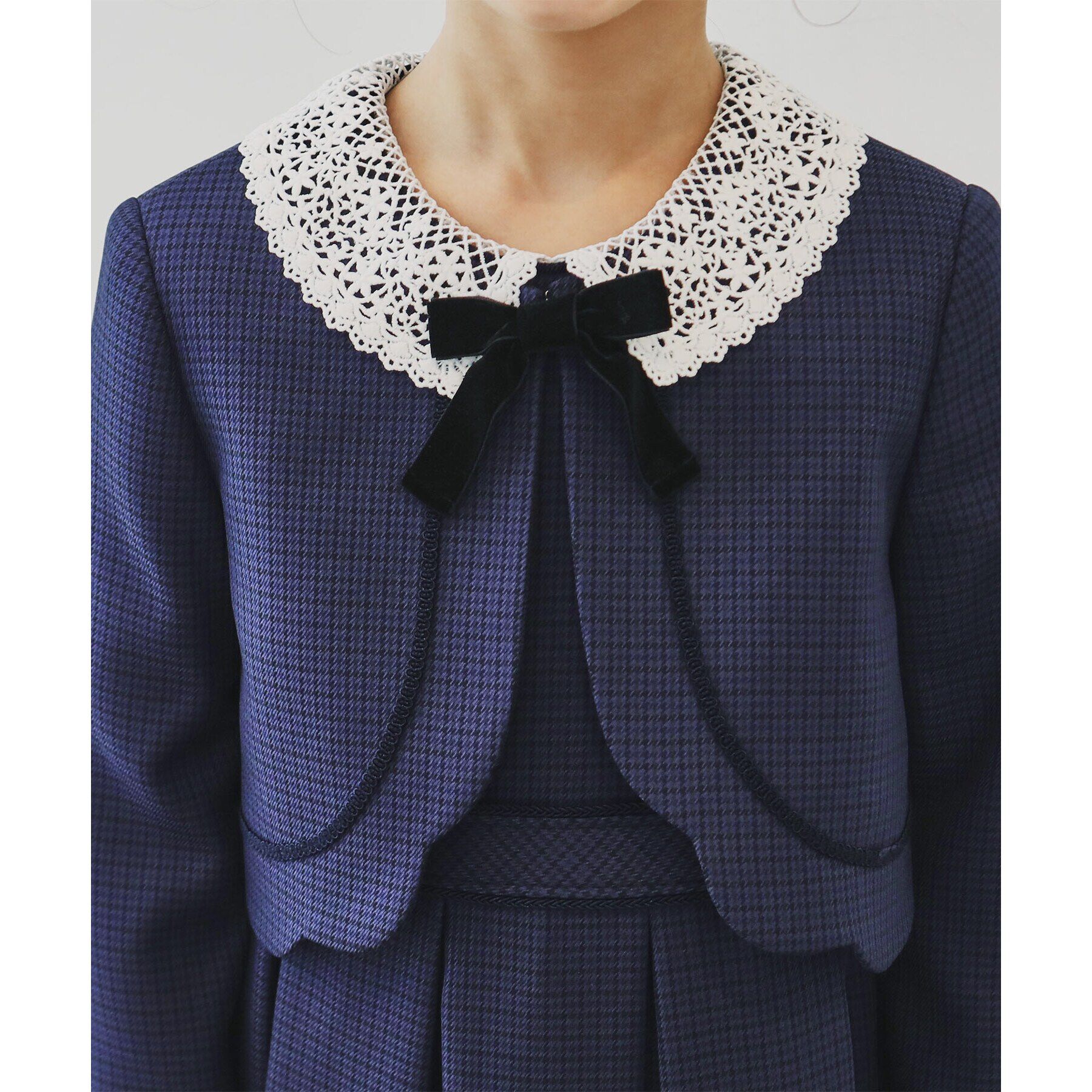 THE SHOP TK「【120－130】ネイビーワンピース＆ジャケットセット」|ワンピース|