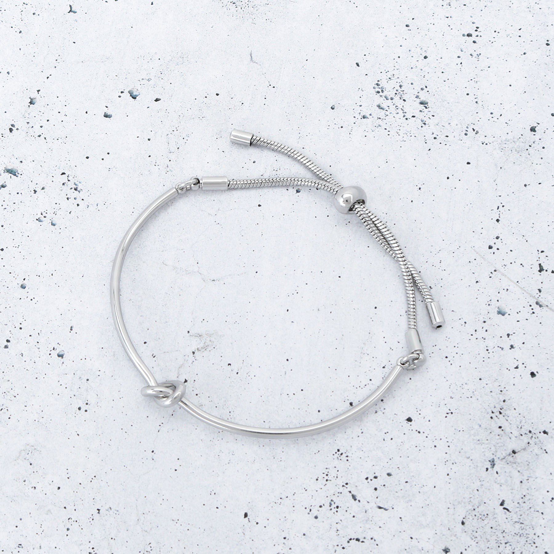 THE SHOP TK「細ノットスライドブレスレット」|ブレスレット・バングル|シルバー(006)