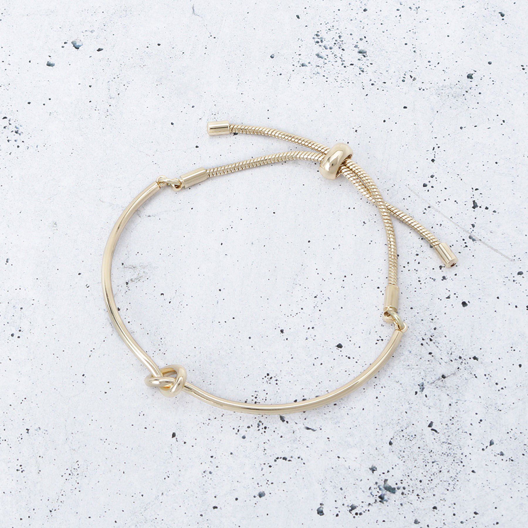 THE SHOP TK「細ノットスライドブレスレット」|ブレスレット・バングル|ゴールド(007)