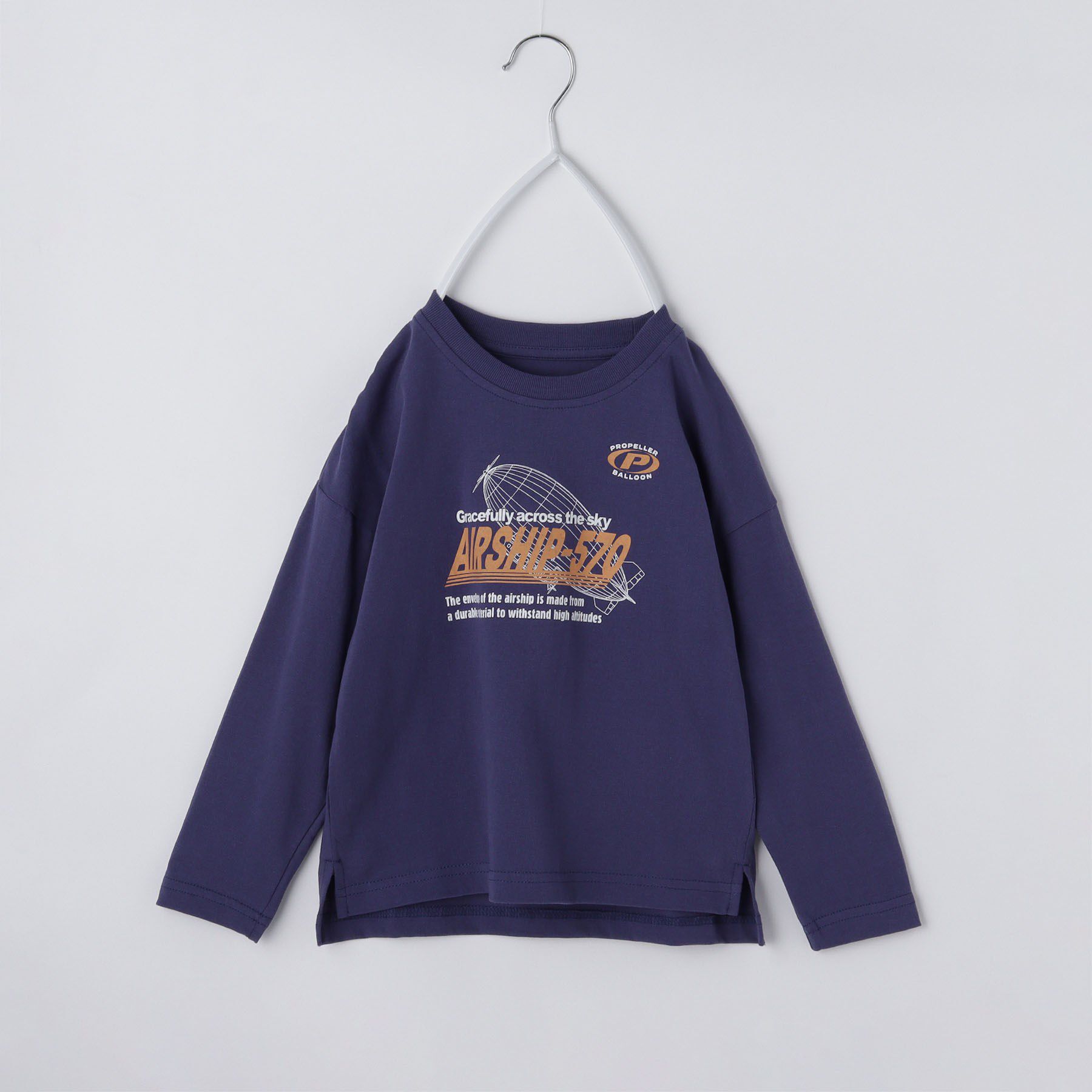 THE SHOP TK「【110－160／6色展開】コットン長袖Ｔシャツ/洗濯機OK」|Tシャツ・カットソー|ブルー(192)