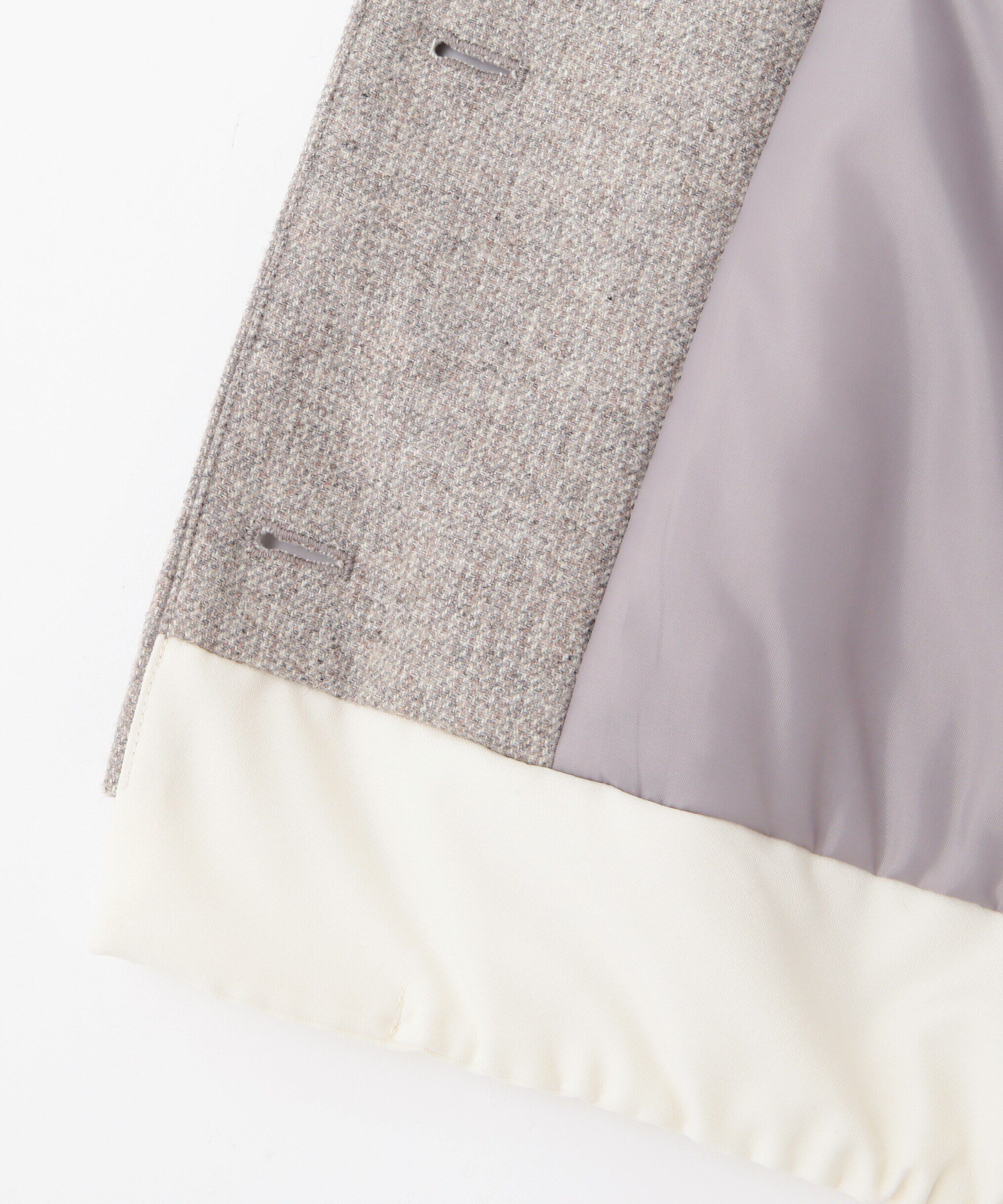  「フェイクレザーカラーパテッドジャケット」|ブルゾン・スタジャン|