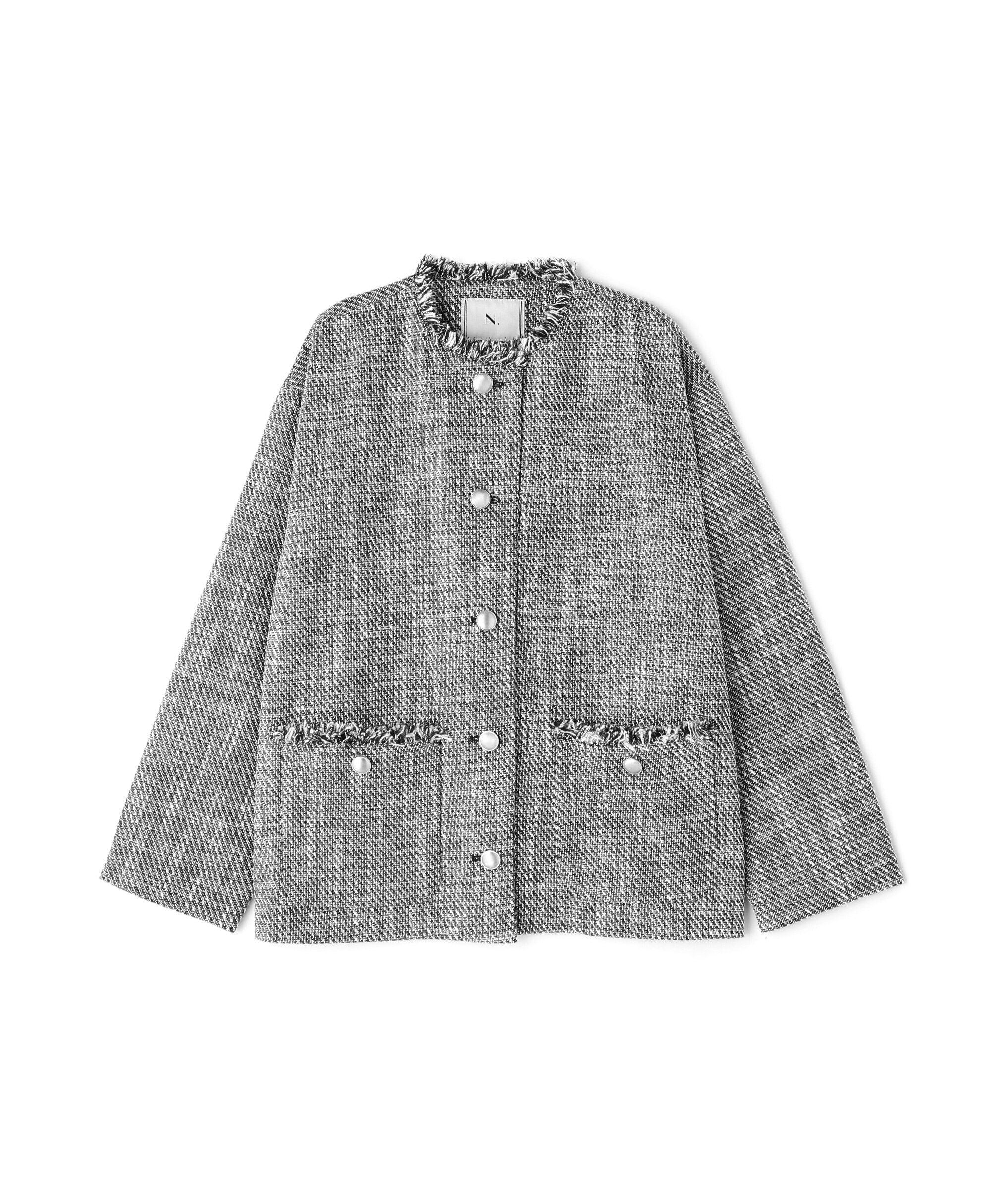  「ノーカラーツイードブルゾン《WEB限定商品》《S Size Line》 」|ブルゾン・スタジャン|