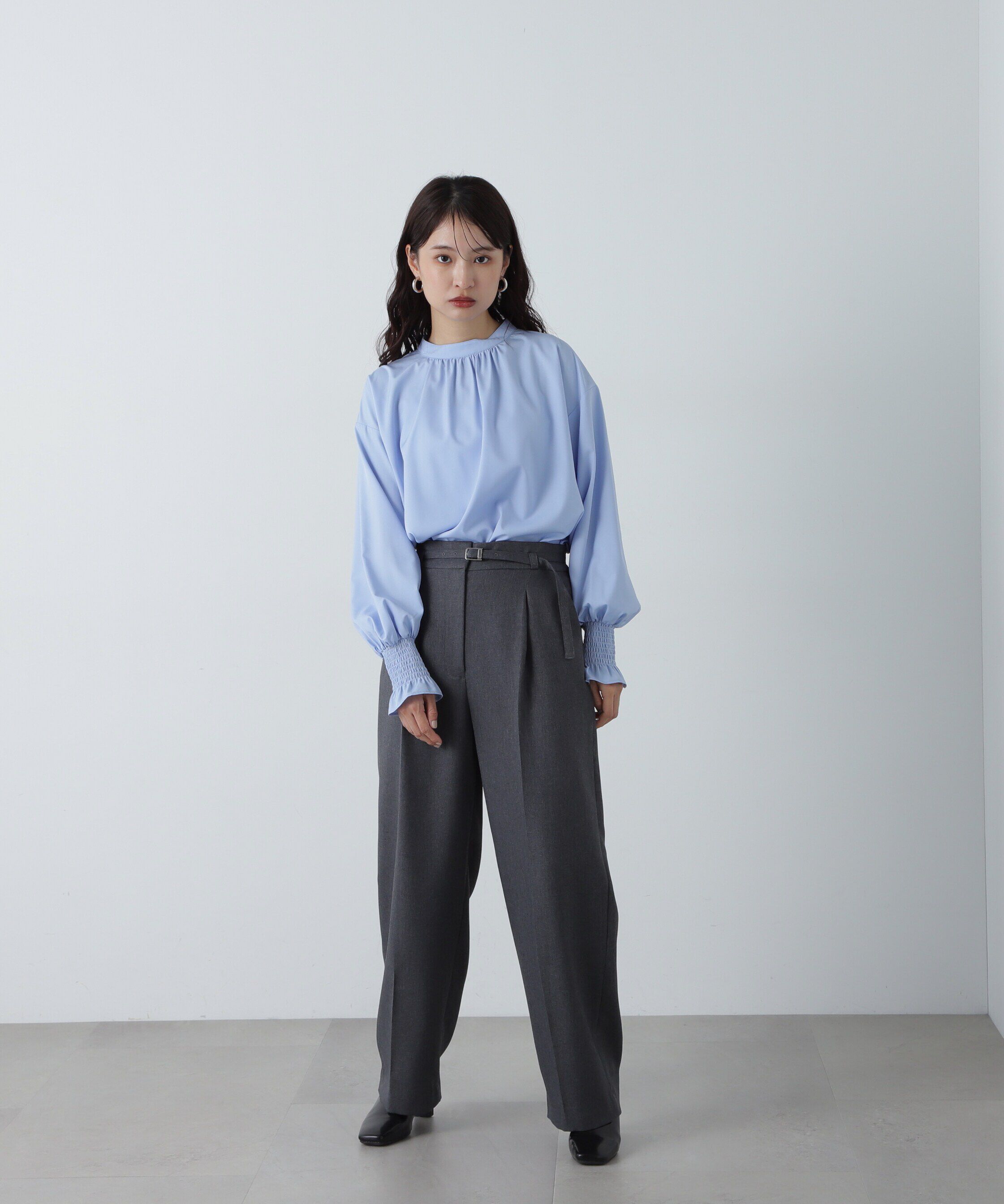  「センタープレスベルト付ワイドパンツ」|その他|