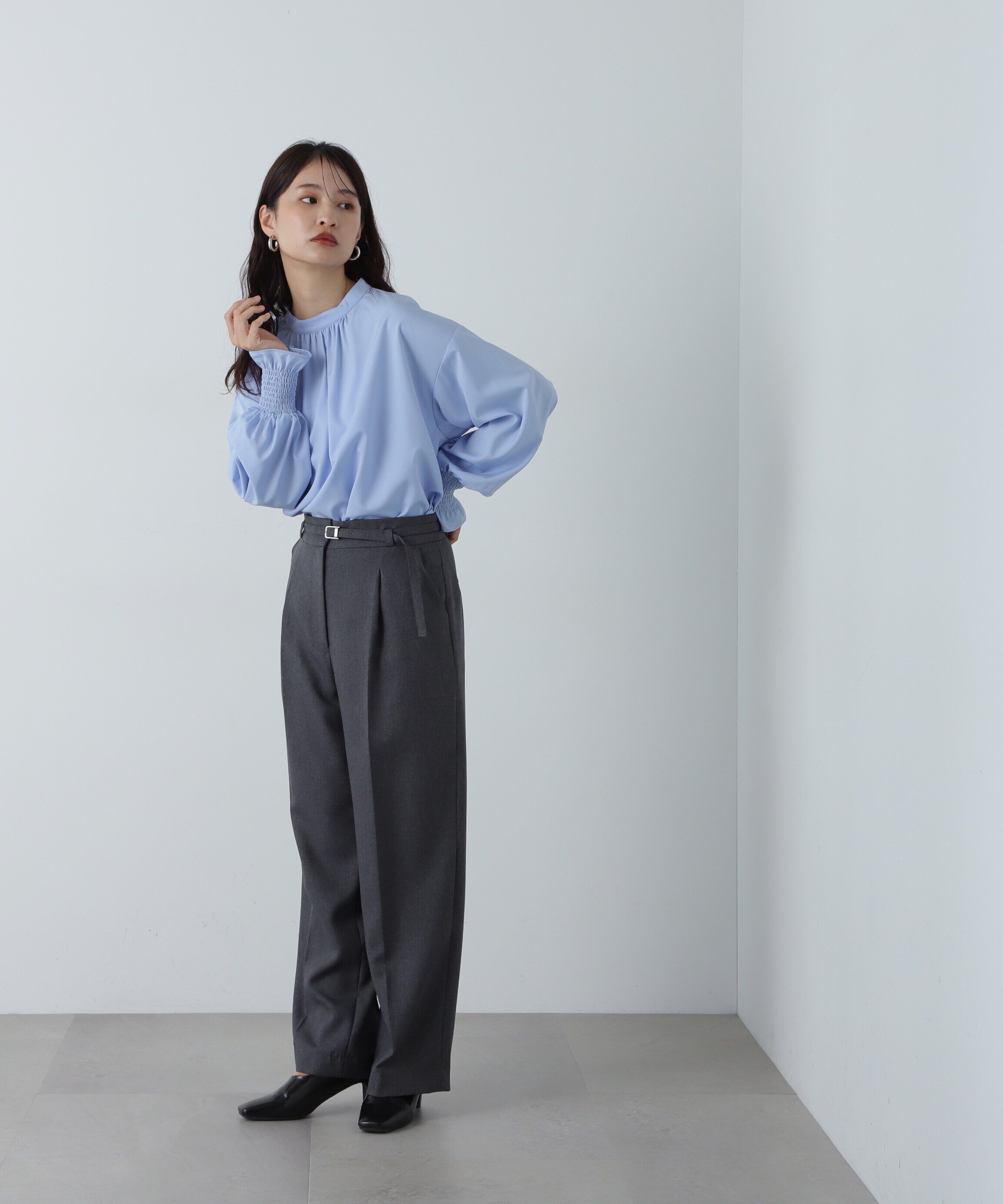  「センタープレスベルト付ワイドパンツ」|その他|