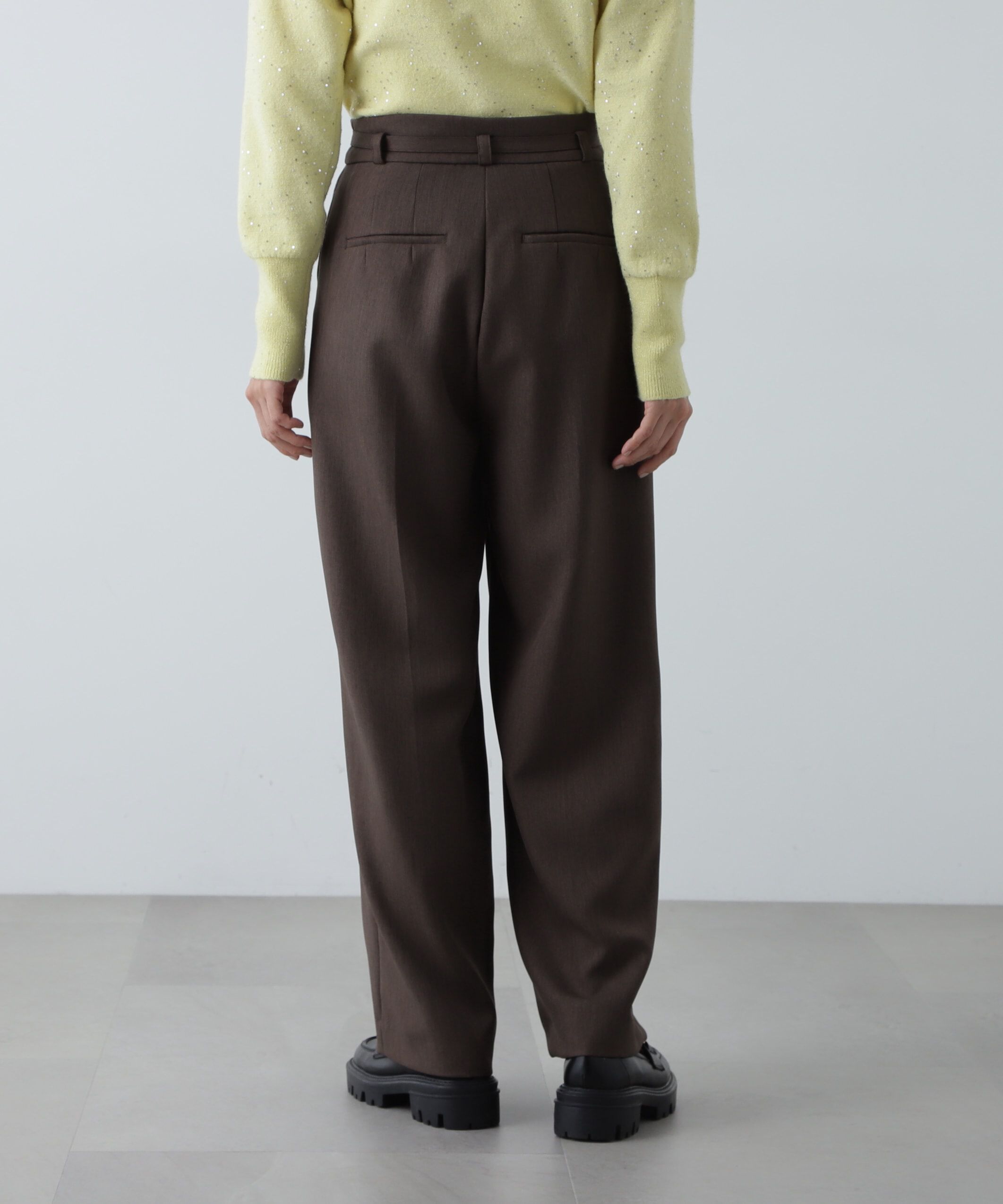  「センタープレスベルト付ワイドパンツ」|その他|