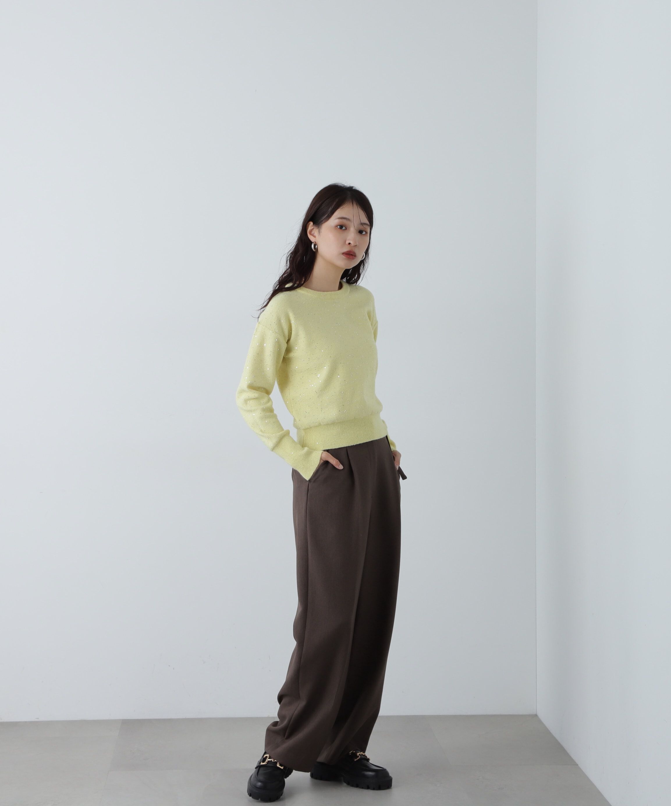  「センタープレスベルト付ワイドパンツ」|その他|