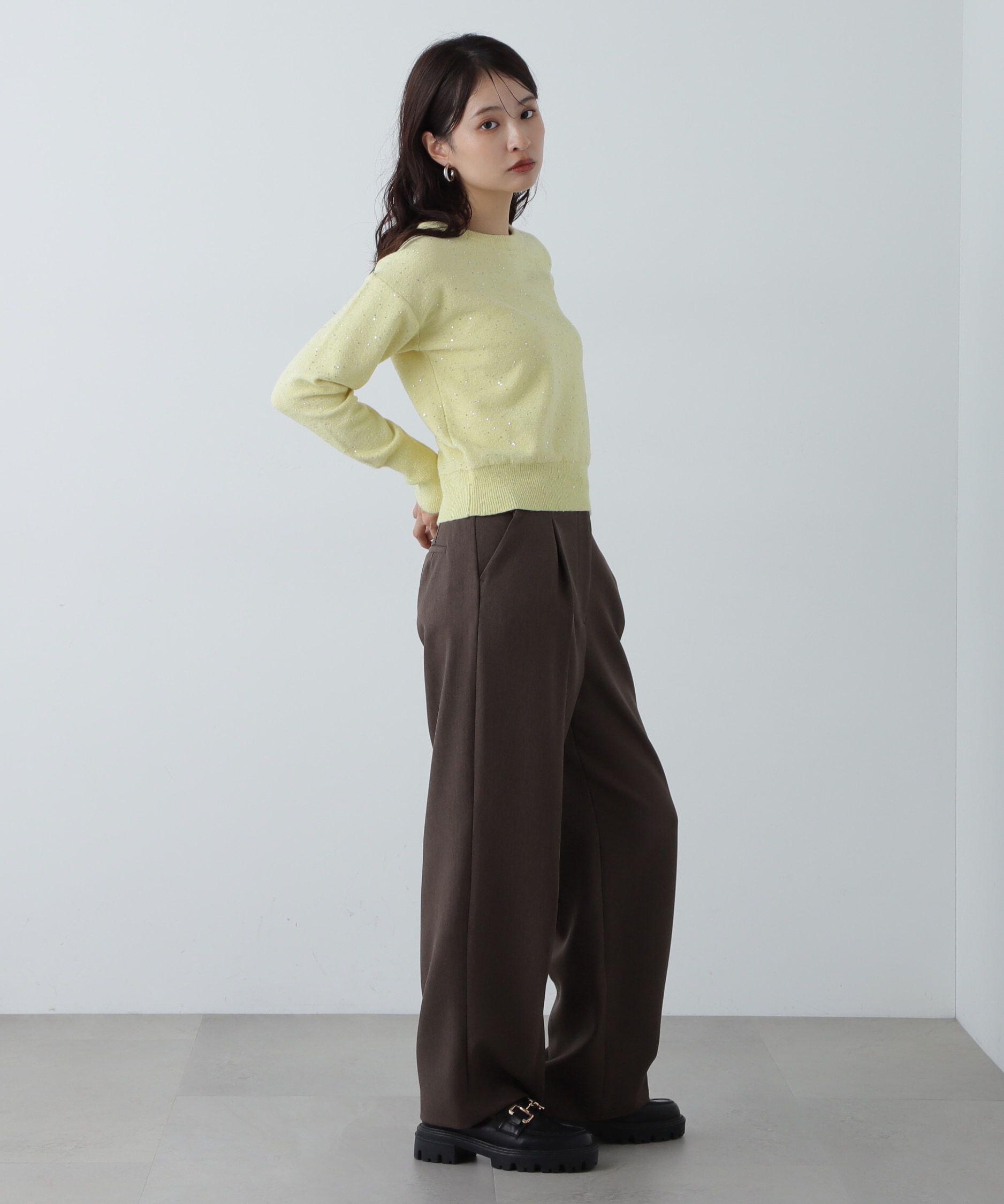  「センタープレスベルト付ワイドパンツ」|その他|