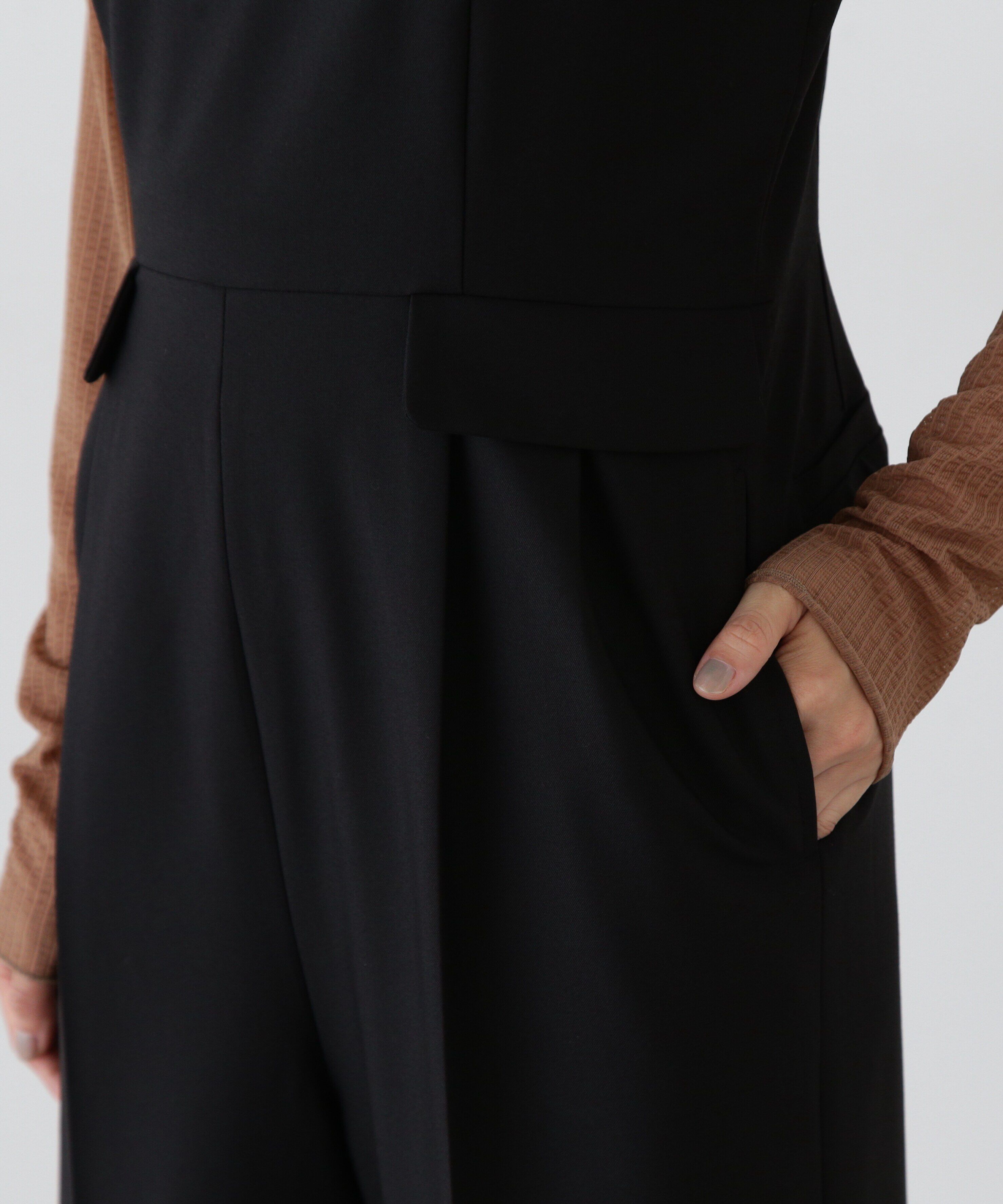  「ワイドショルダーベアサロペット」|ワンピース|