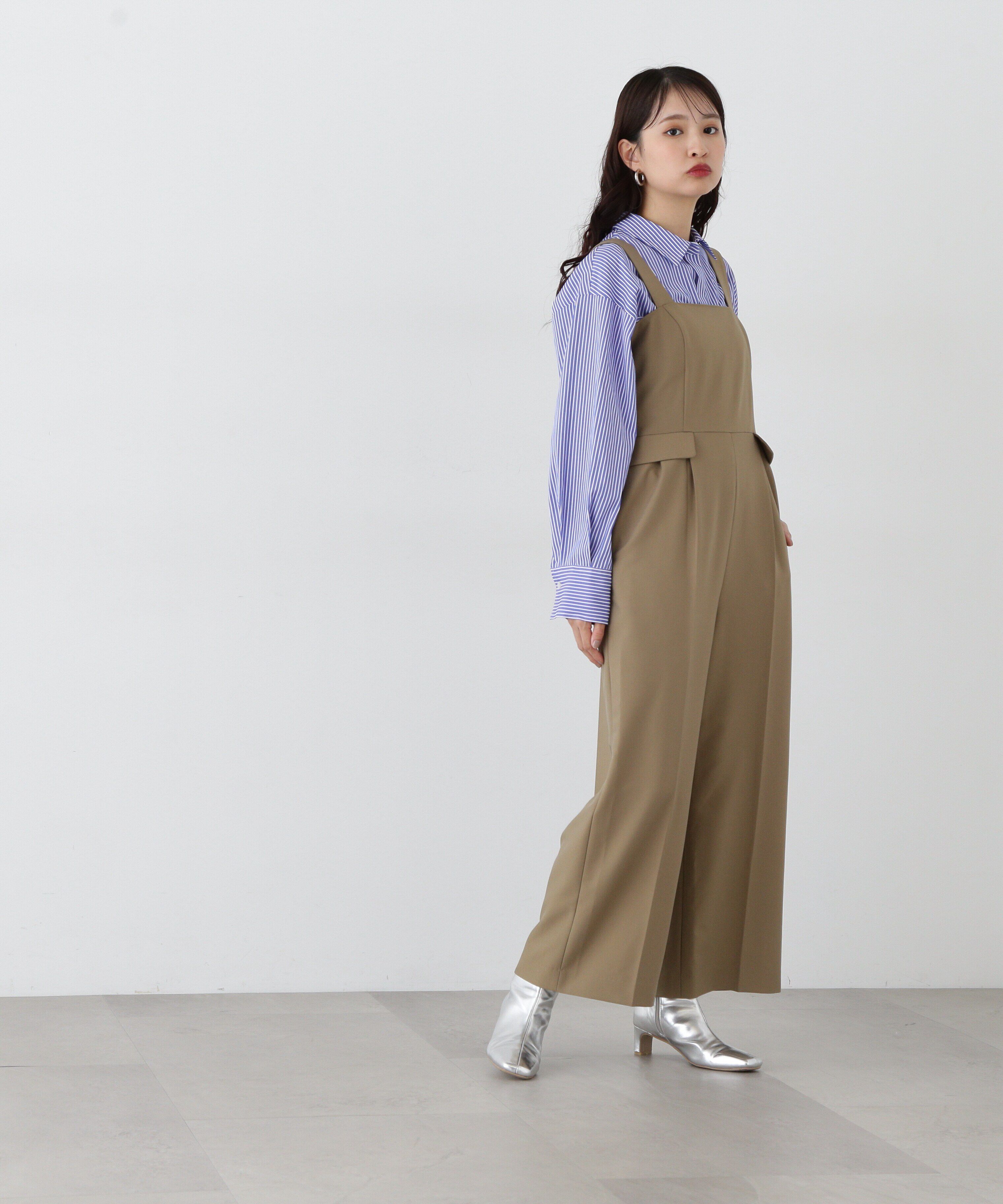  「ワイドショルダーベアサロペット」|ワンピース|