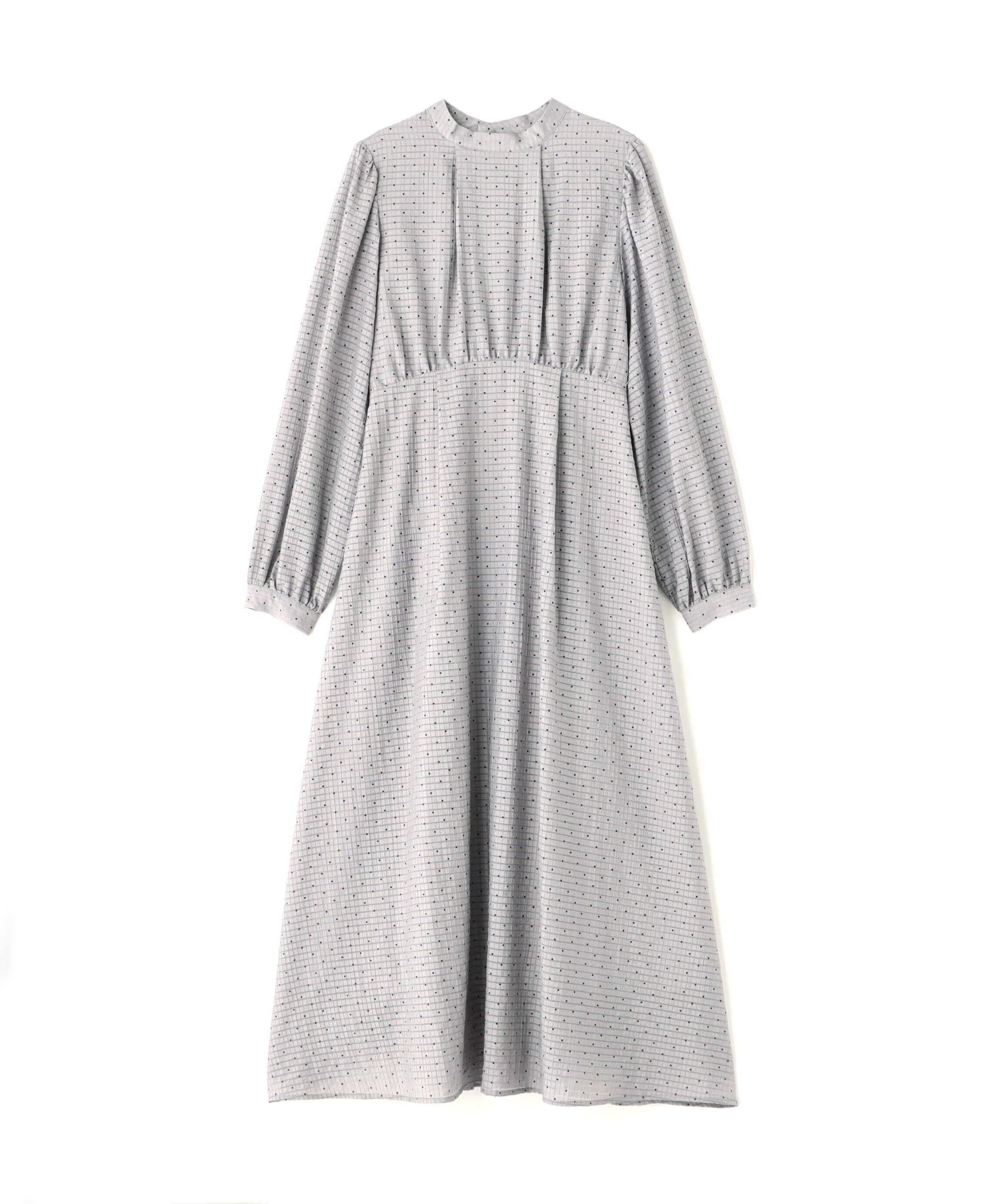  「透かしドットボリュームスリーブワンピース」|ワンピース|