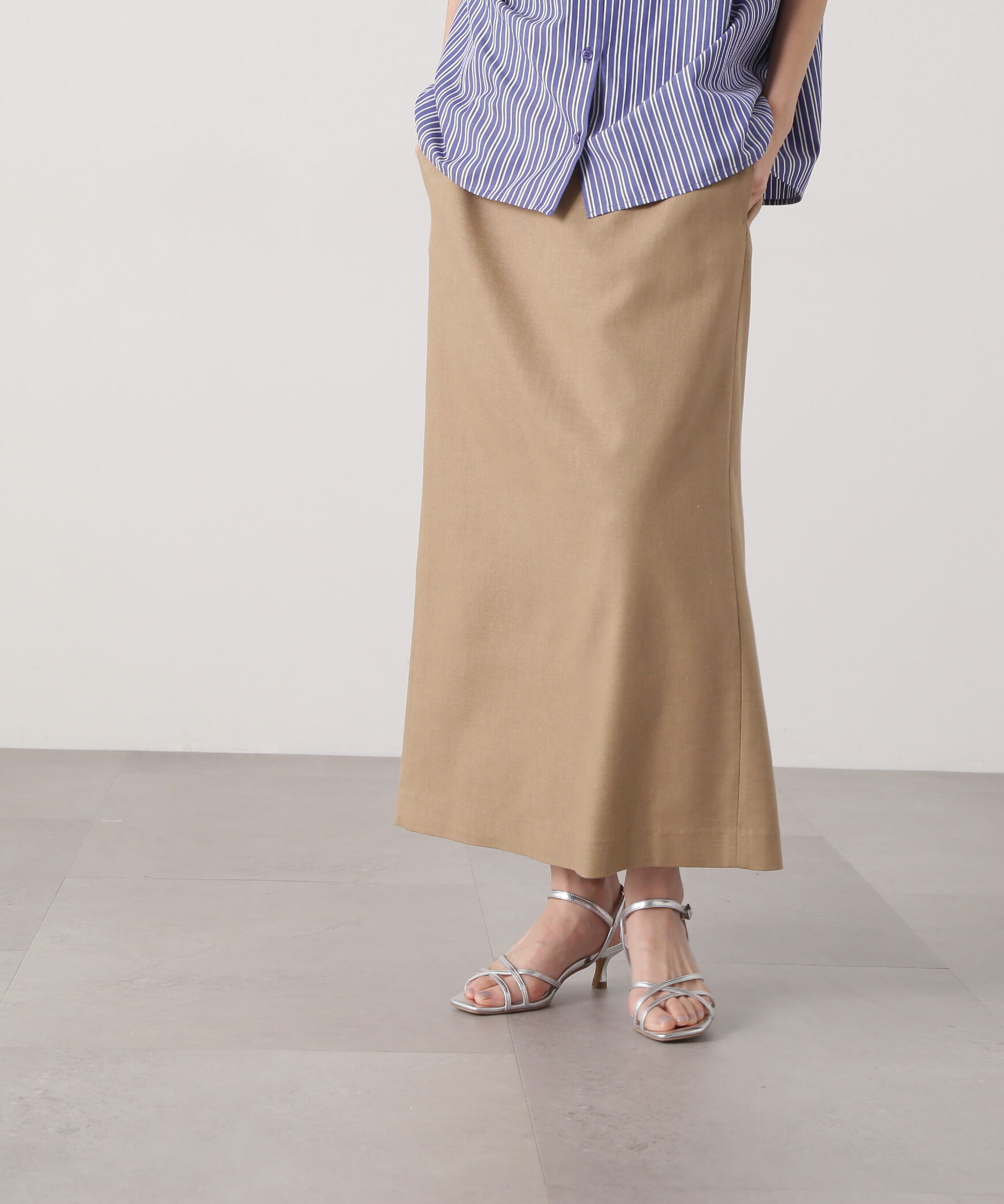  「麻混タイトスカート」|スカート|