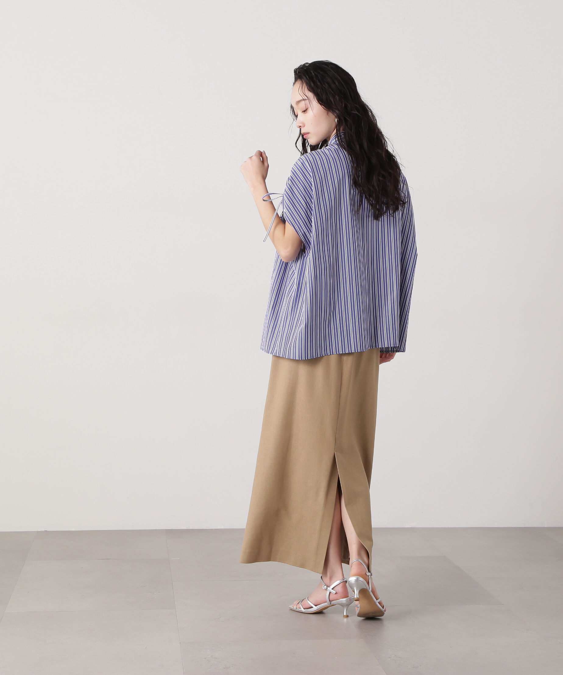  「麻混タイトスカート」|スカート|