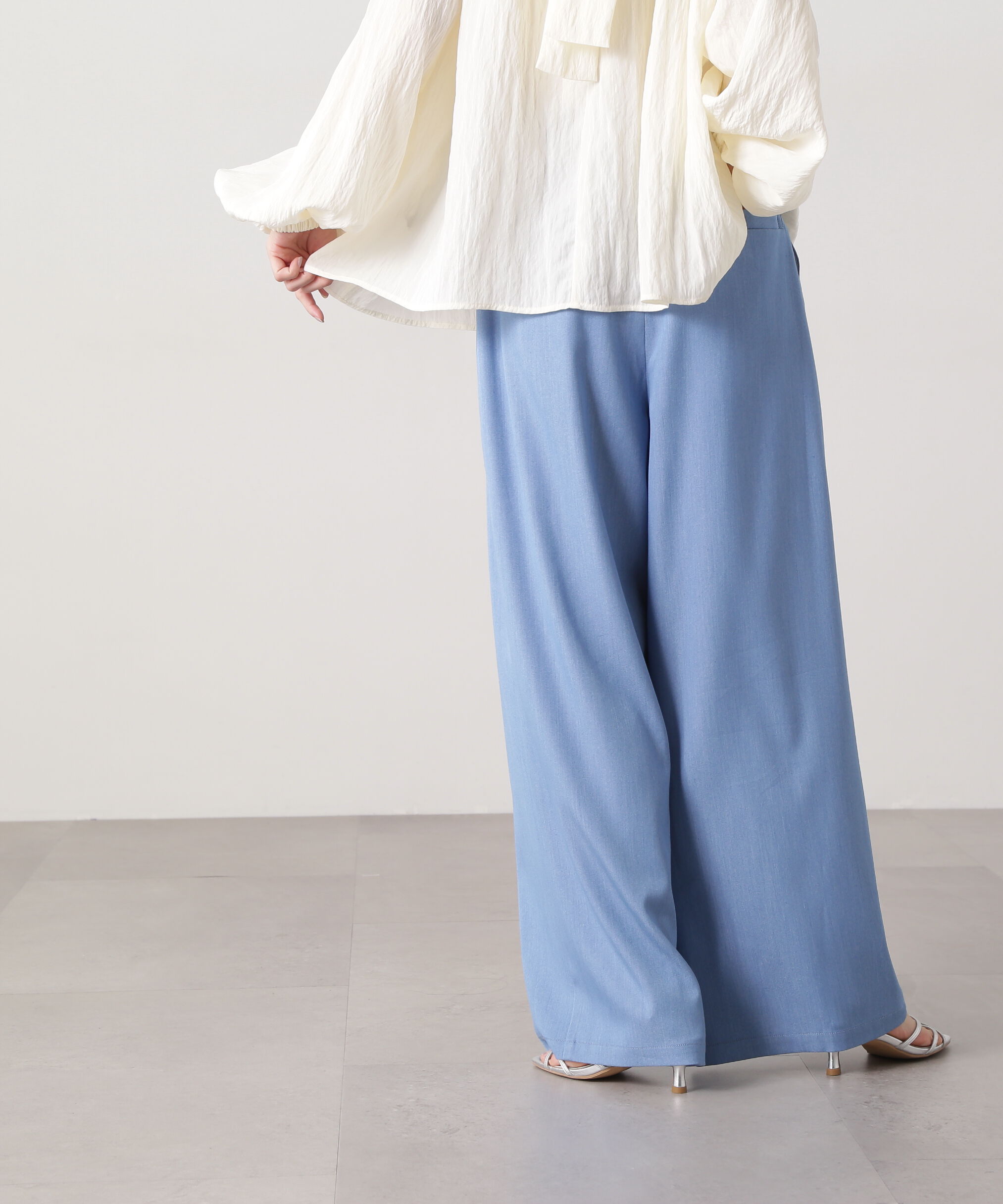  「デニムライクワイドタックパンツ」|その他|