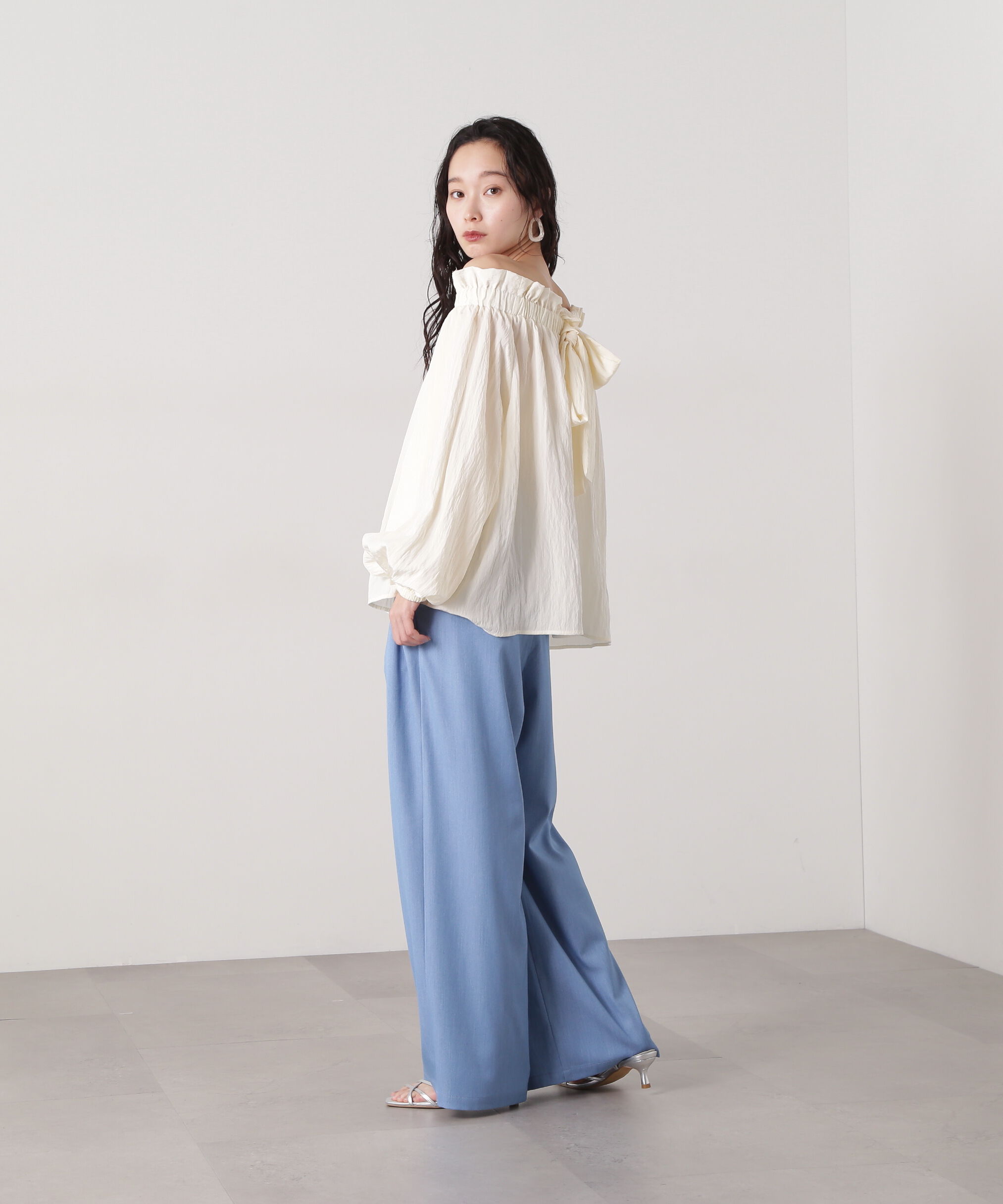  「デニムライクワイドタックパンツ」|その他|