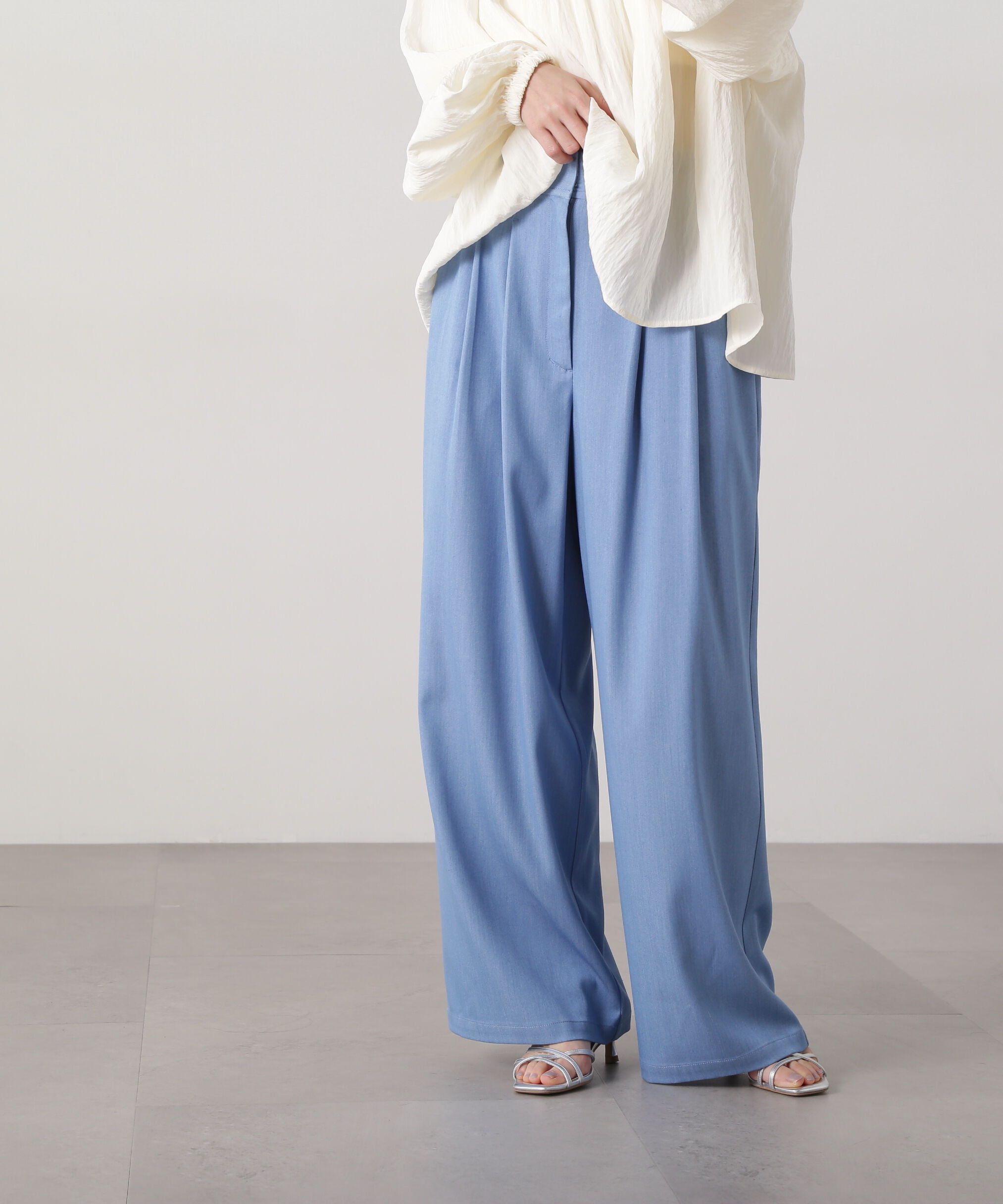  「デニムライクワイドタックパンツ」|その他|