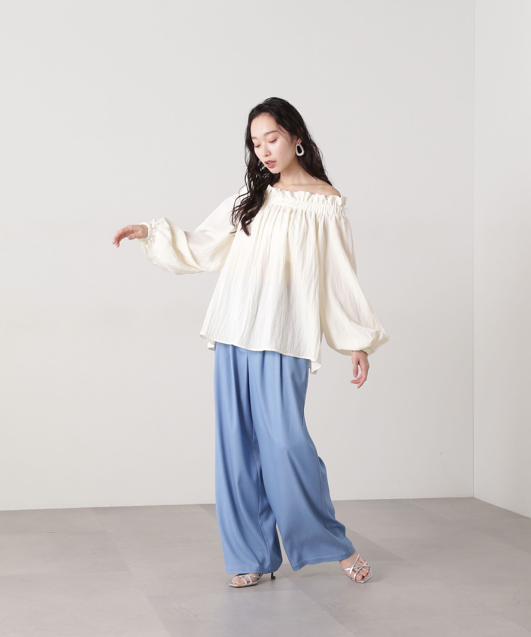  「デニムライクワイドタックパンツ」|その他|