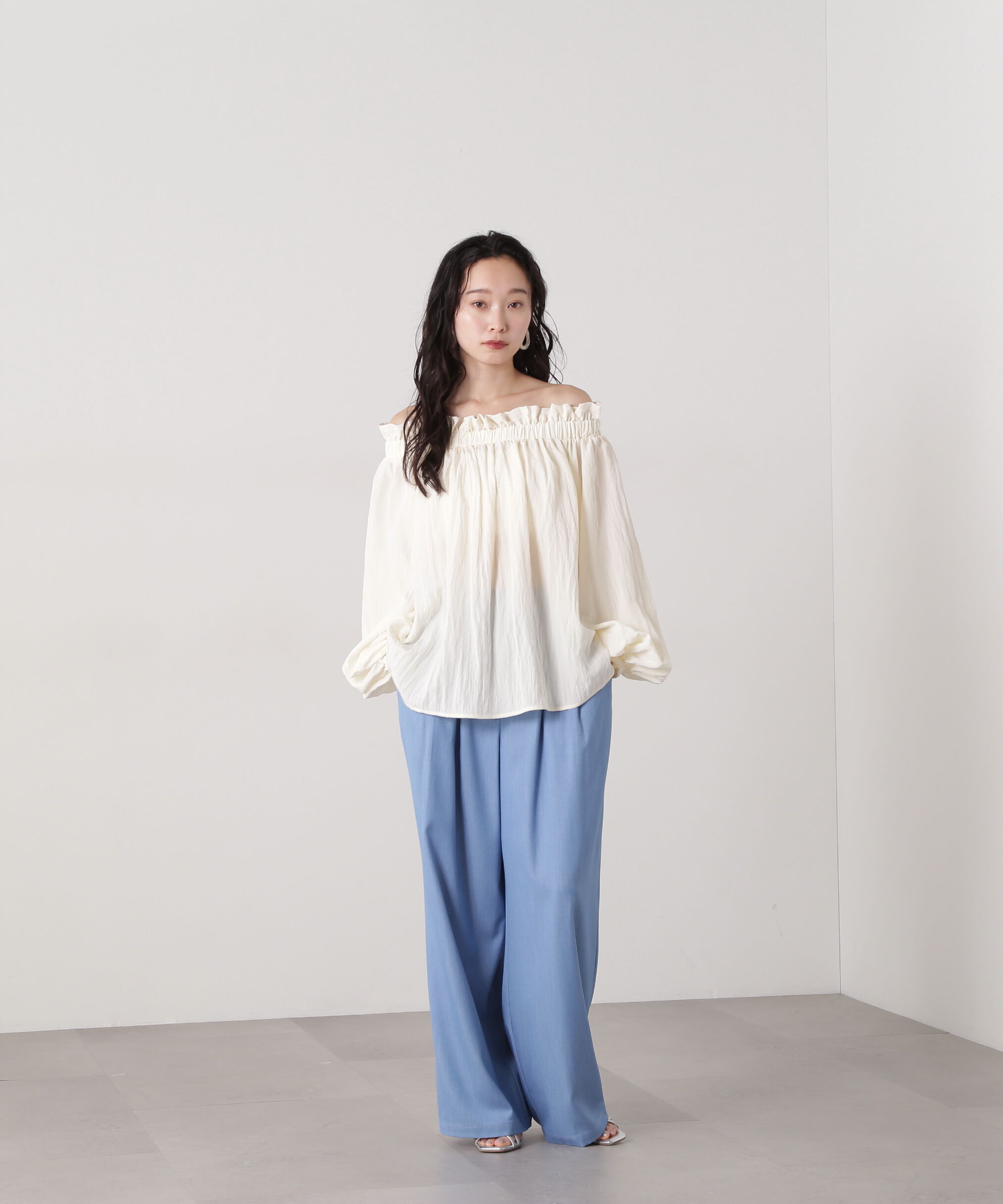  「デニムライクワイドタックパンツ」|その他|