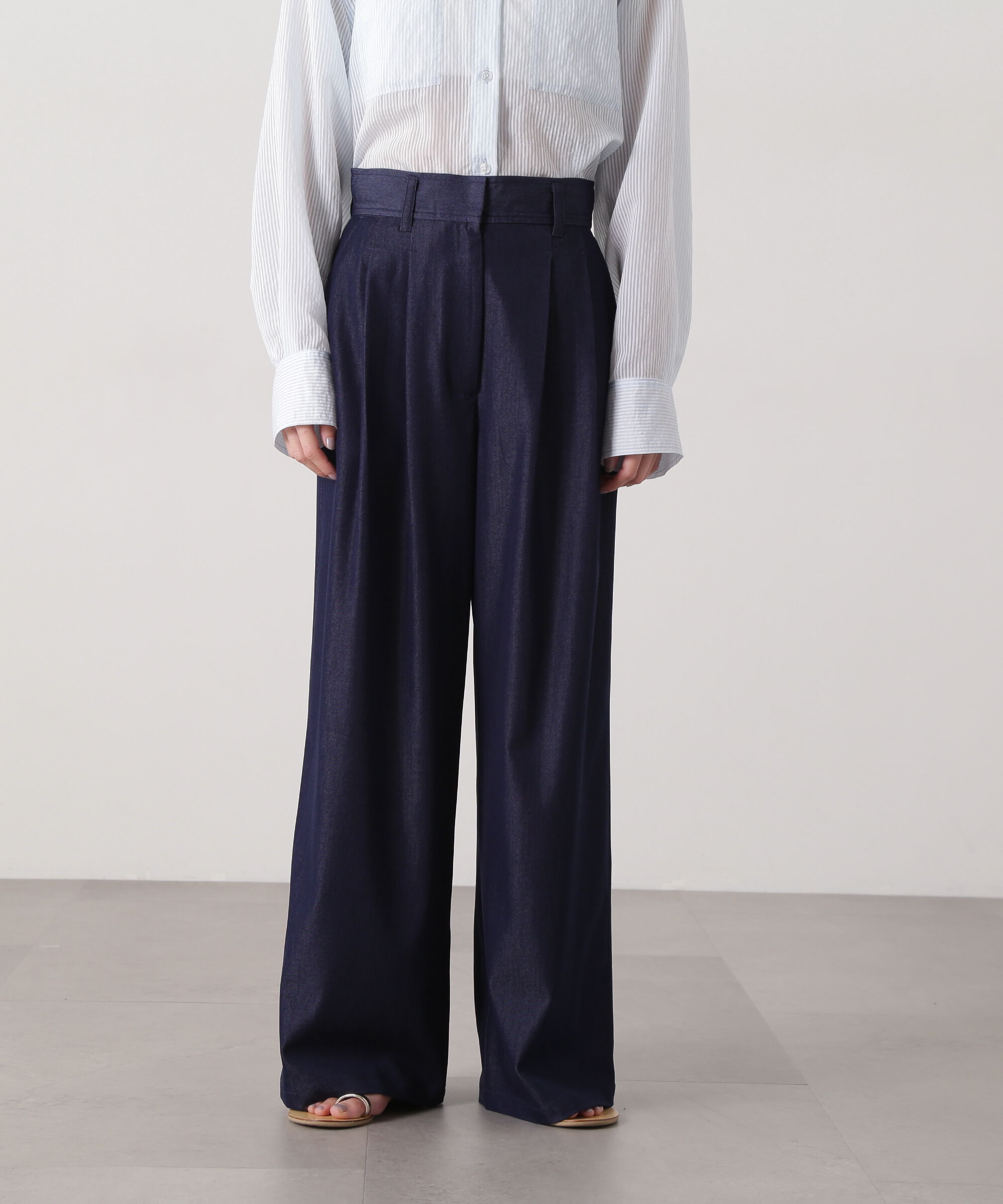  「デニムライクワイドタックパンツ」|その他|