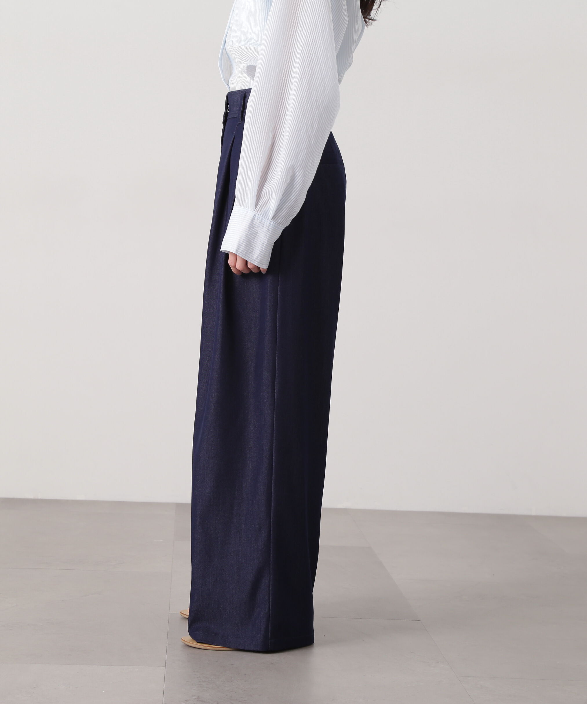  「デニムライクワイドタックパンツ」|その他|