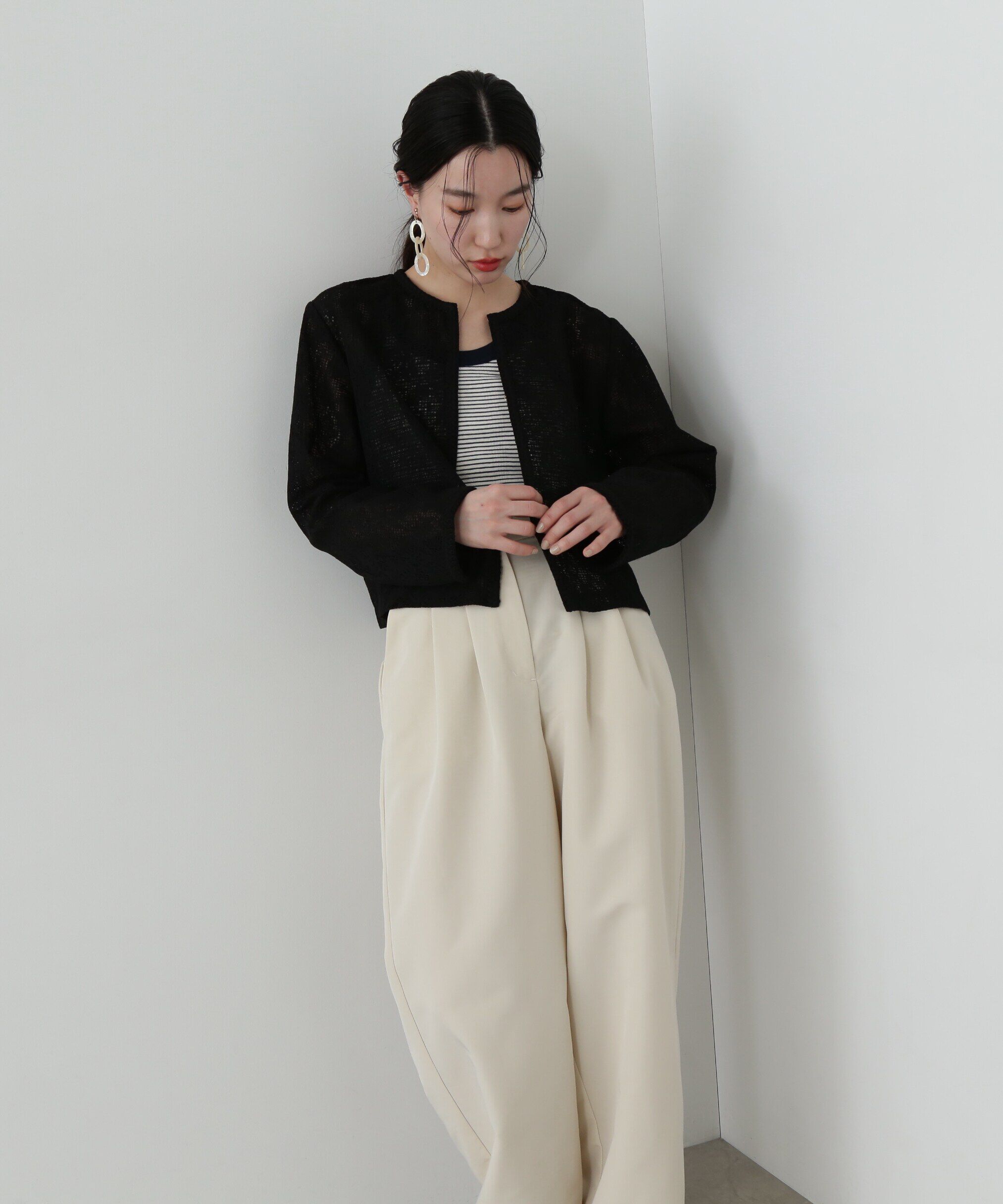  「レース羽織ブラウス」|シャツ・ブラウス|