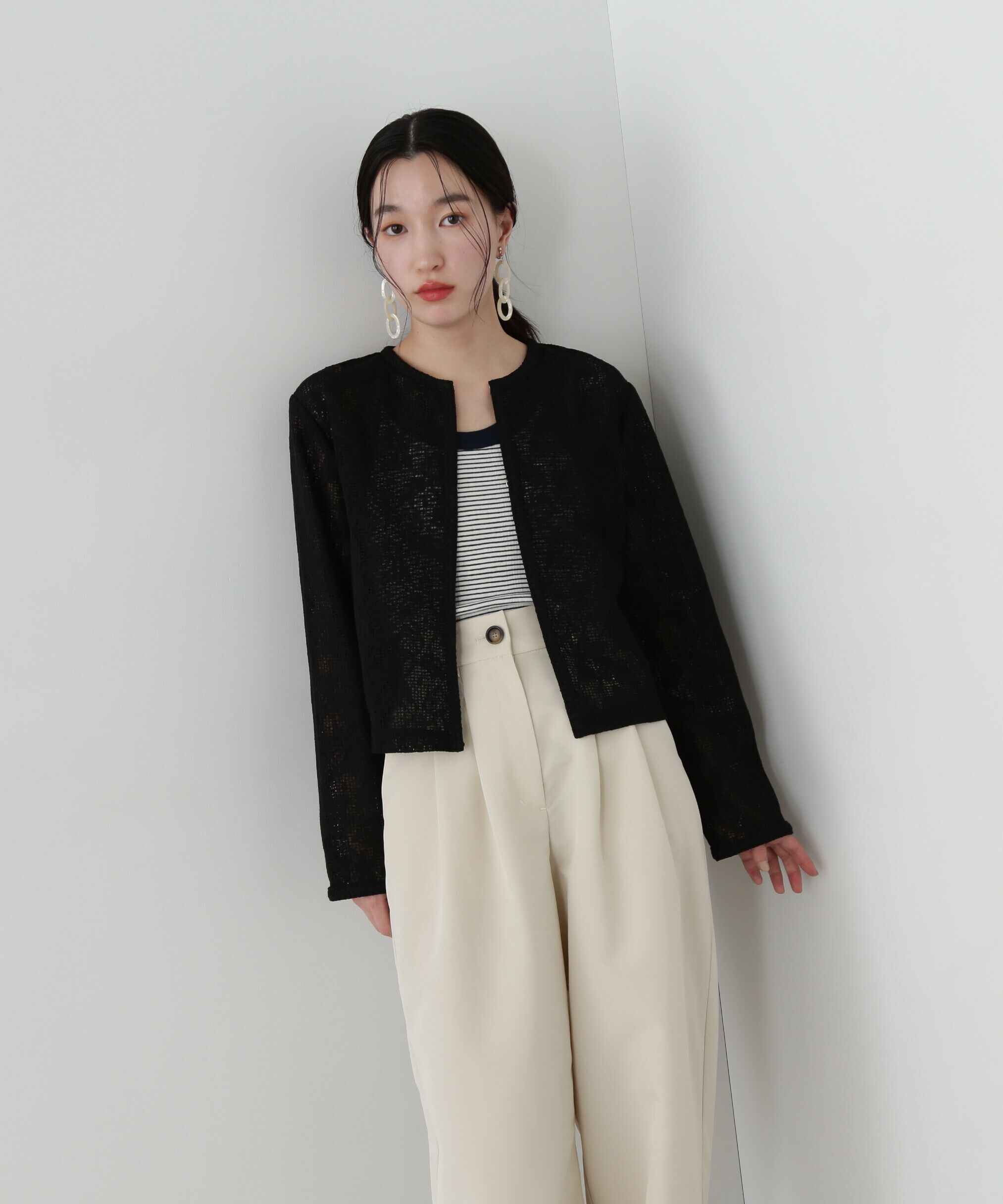  「レース羽織ブラウス」|シャツ・ブラウス|