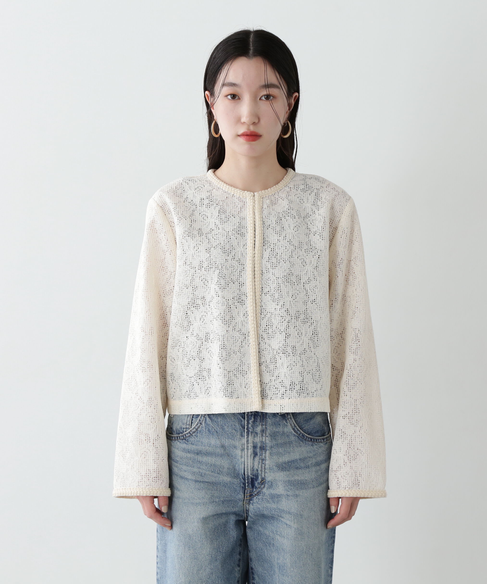  「レース羽織ブラウス」|シャツ・ブラウス|