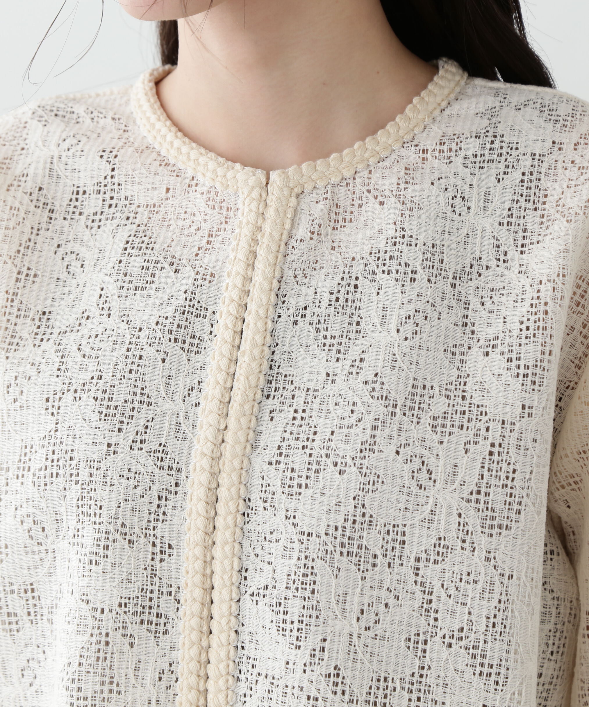  「レース羽織ブラウス」|シャツ・ブラウス|